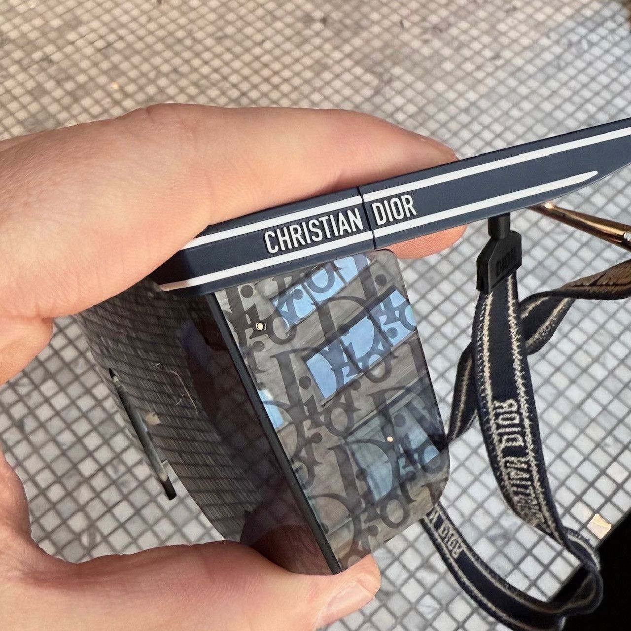 Dior Dior DiorClub Oblique Mirror Mask Sunglasses With Embr Cord Size ONE SIZE - 12 Thumbnail