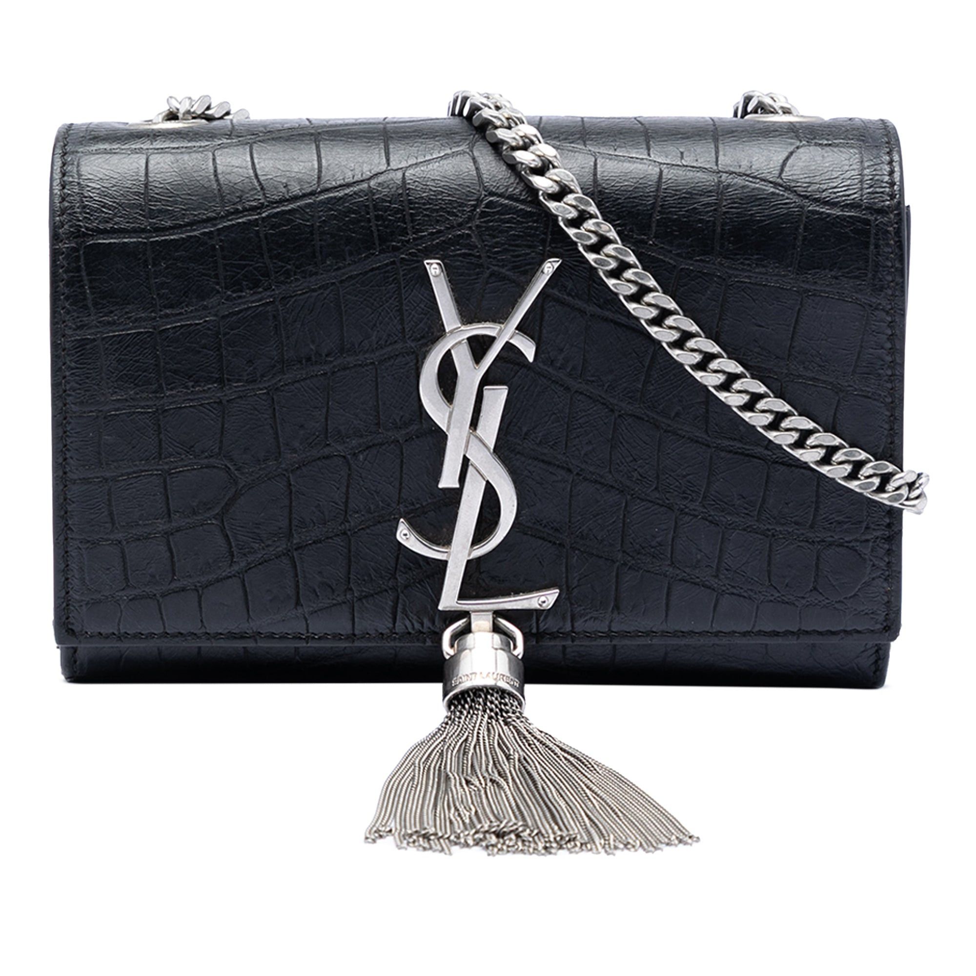 Saint Laurent Paris Small Embossed Kate Tassel Crossbody Bag Size ONE SIZE - 1 Thumbnail