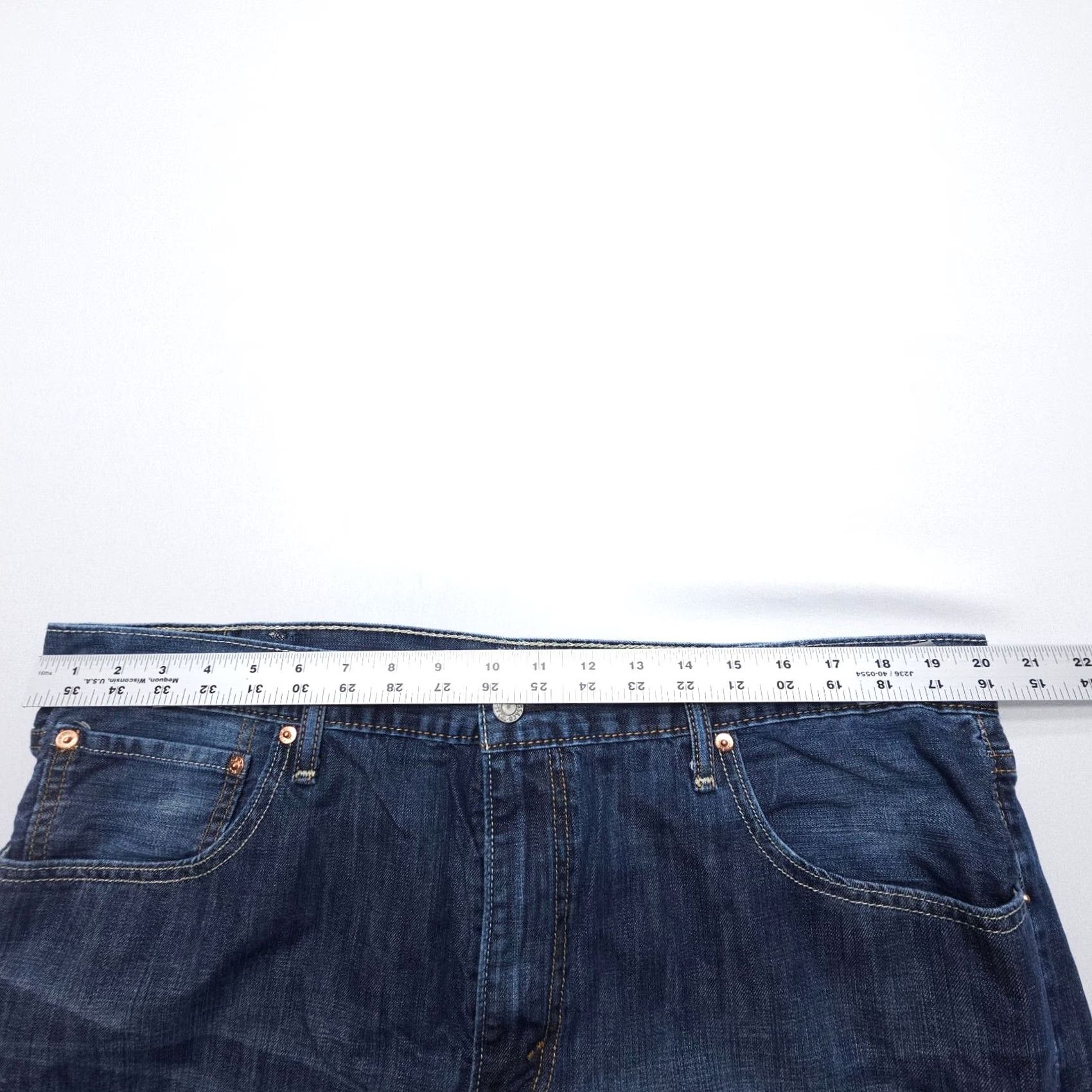 Levi's Levi's 527 Jeans Mens 40 x 28 Inseam Bootcut Denim Dark Wash Blue Regular Pocket 5-Pocket Design Vintage No Capable? Size US 40 / EU 56 - 6 Thumbnail