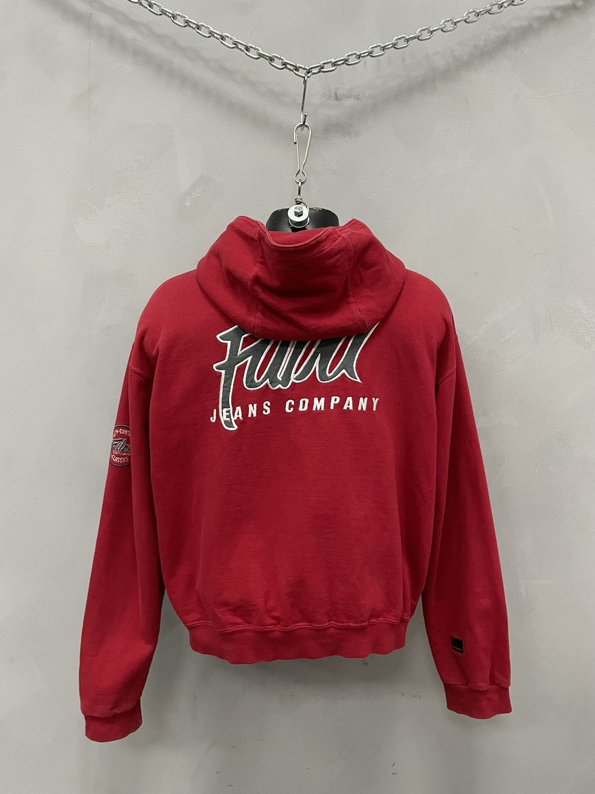 Fubu Fubu Red Zip Up Hoodie Logo Embroidered Size s rap sk8 Size US S / EU 44-46 / 1 - 1 Thumbnail