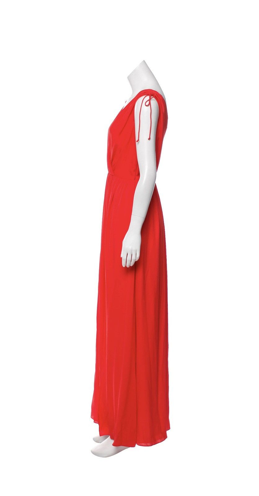 Sachin & Babi Sachin Babi Silk Maxi Dress Sz XS 0 Orange V-Neck Evening Size XS / US 0-2 / IT 36-38 - 3 Thumbnail