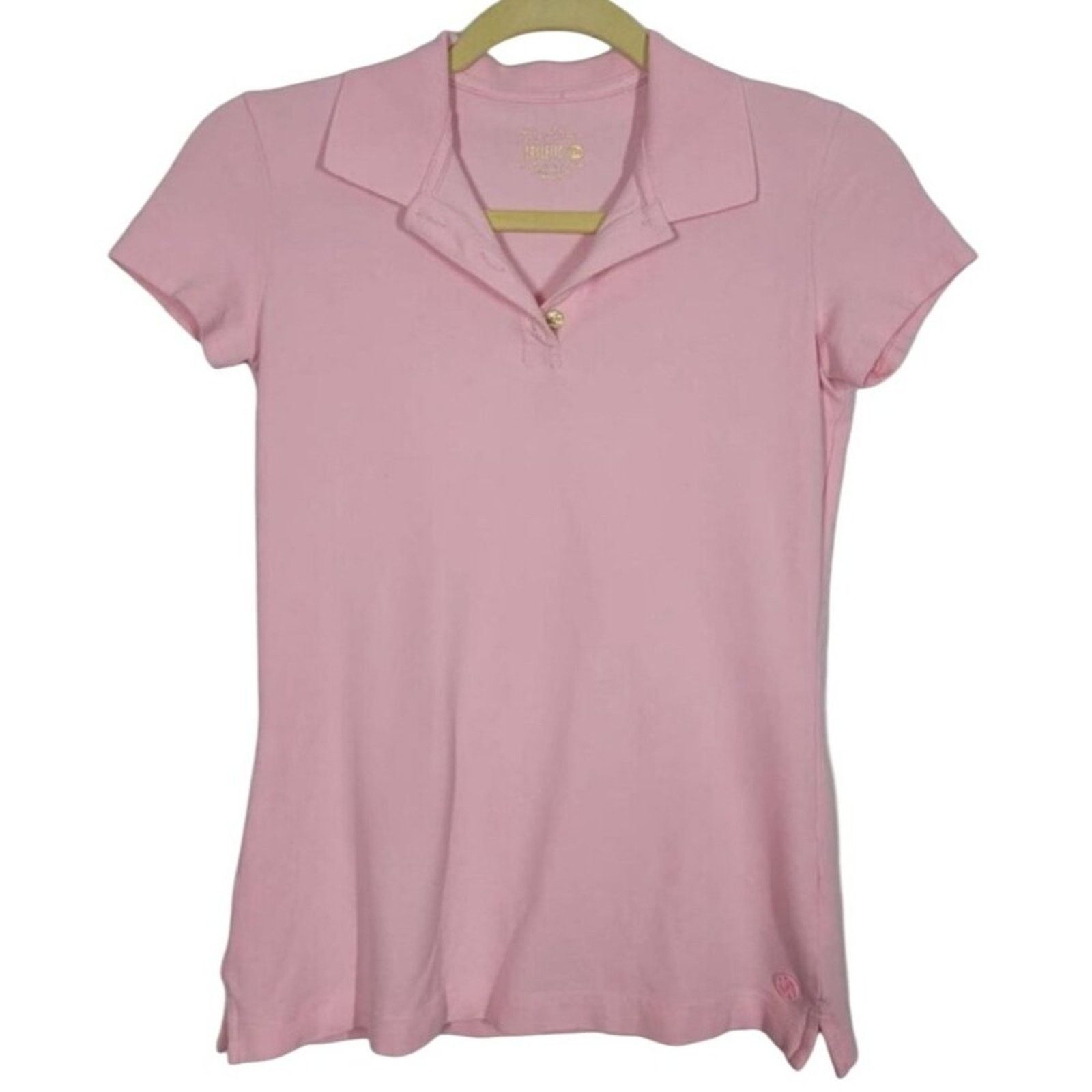 Lilly Pulitzer Lilly Pulitzer Meredith Luxletic Polo UPF 50+ Large Pink Size L / US 10 / IT 46 - 2 Thumbnail