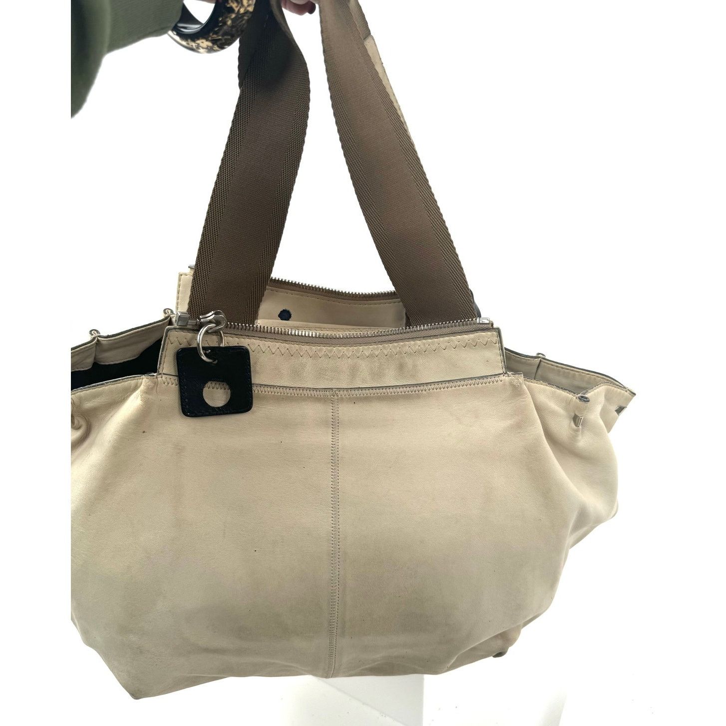 Chloe Chloe Cream Suede Leather Hobo Bag Size ONE SIZE - 2 Thumbnail