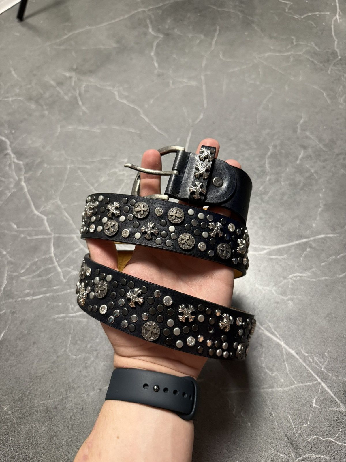 90’s drip like Chrome Hearts leather black belts