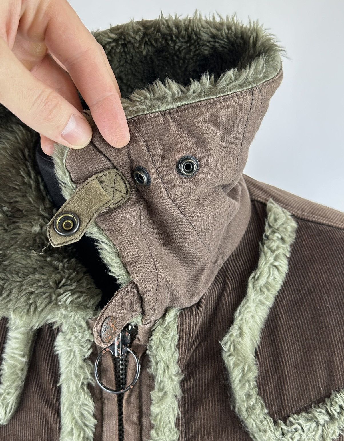 Diesel Vintage DIESEL Corduroy Sherpa Trucker Jacket XL Y2K Size US XL / EU 56 / 4 - 4 Thumbnail