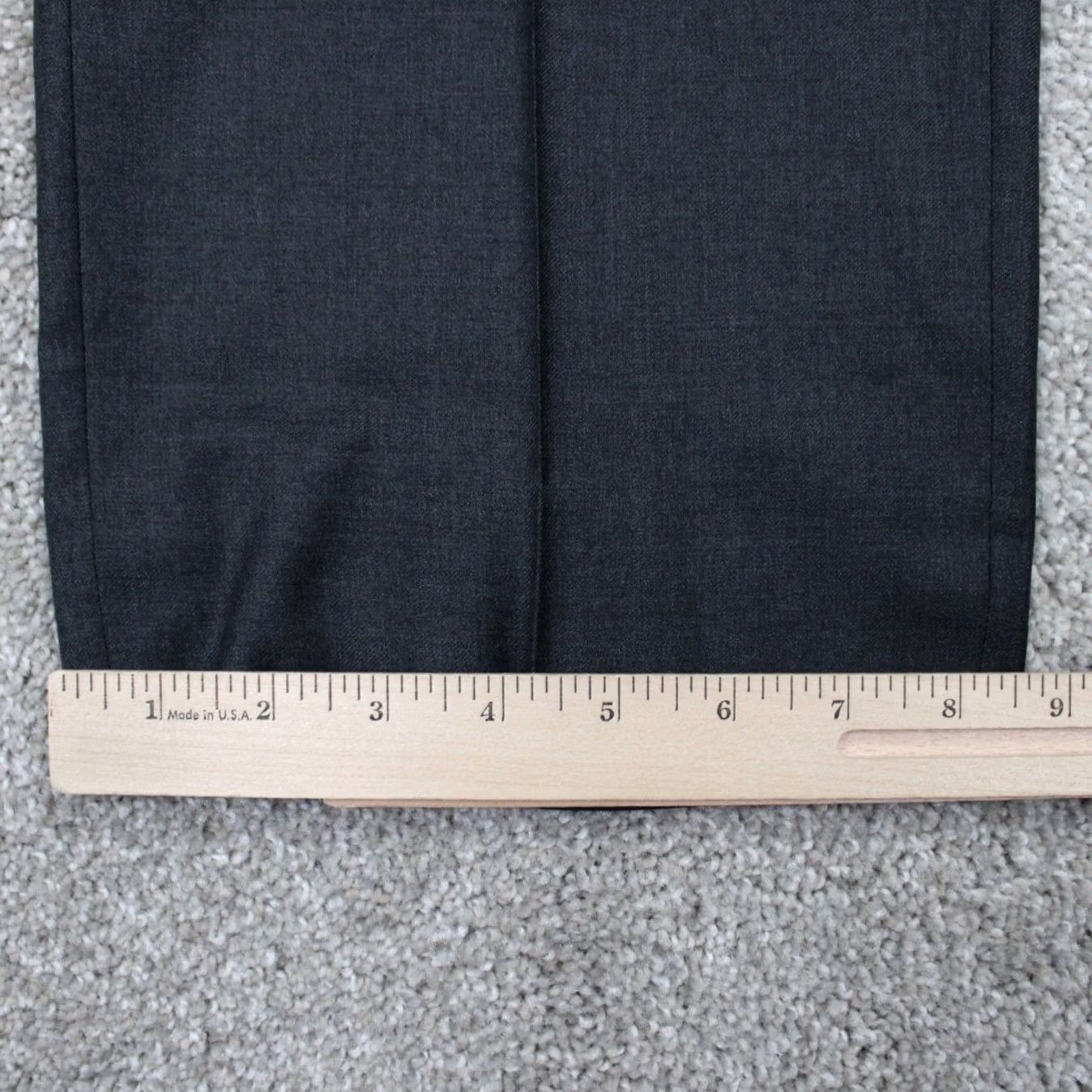Vintage Guabello Pants Men 42 Gray Flat Front Wool 30" Inseam Dress Pants - Relaxed Fit, Solid, 100% Wool, Zip Closure, Machine Washable, Brand Guabello Size US 42 / EU 58 - 5 Thumbnail
