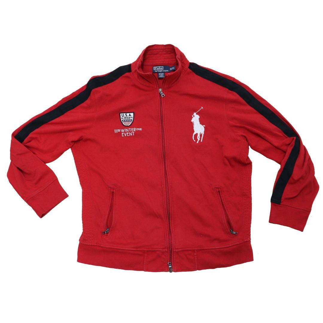 image of Polo Ralph Laurent U.s.a Winter Event Zip Up (Xl) in Red, Men's