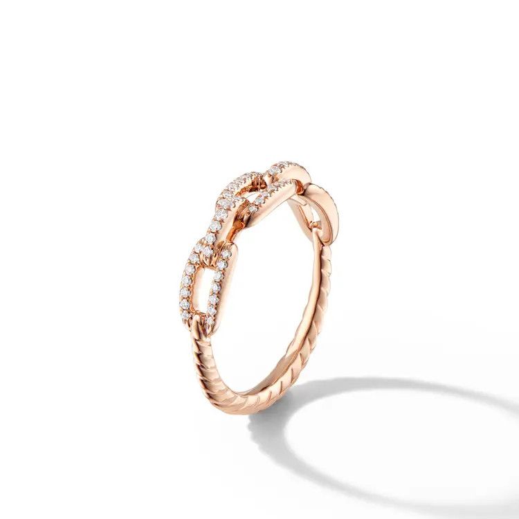 David Yurman o1s1wg111025 R13037D /Size 9 /Chain Link Ring in Golden Size ONE SIZE - 4 Thumbnail