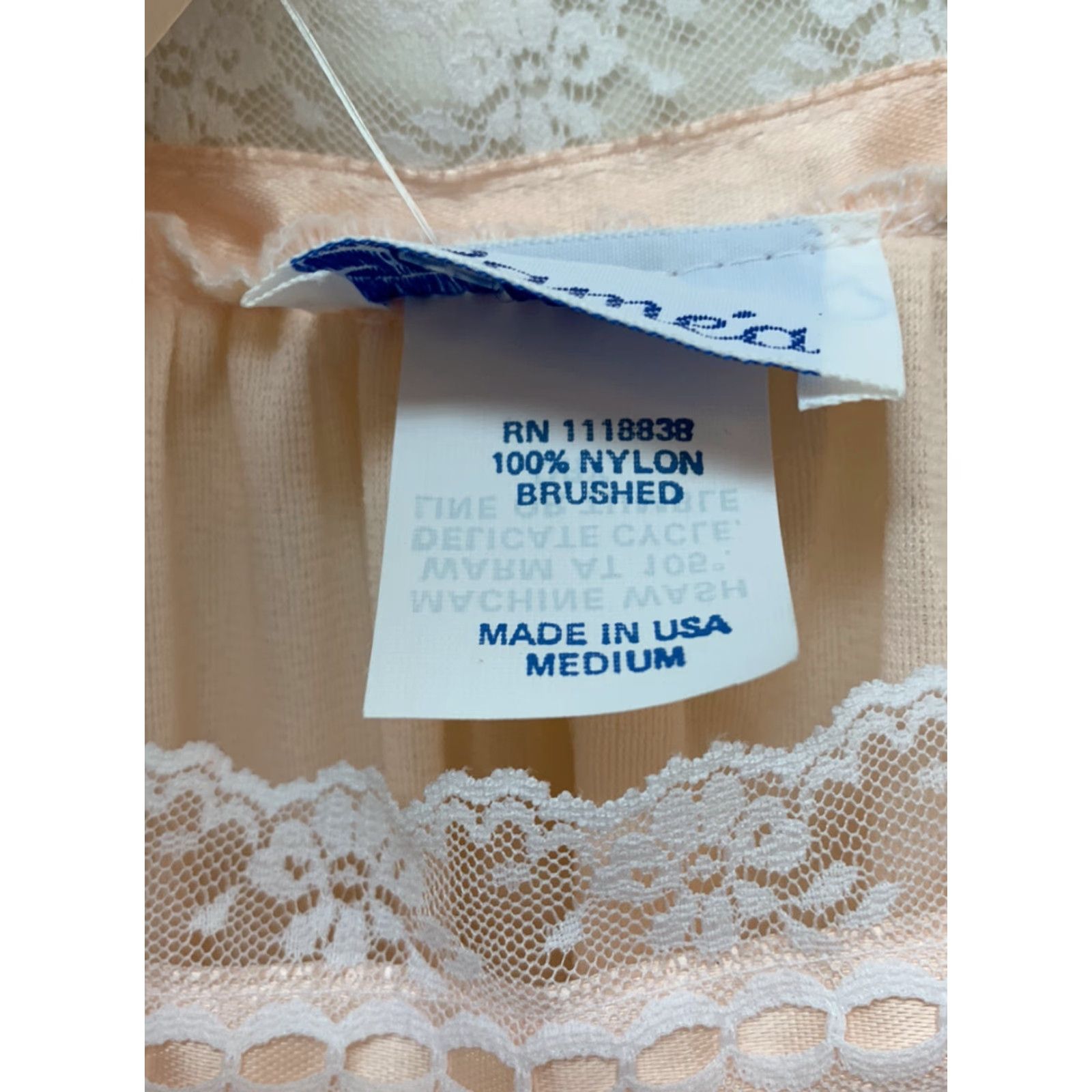 Vintage VINTAGE Damea Peach Brushed Nylon Long Gown Granny Nightgown Size M NEW NOS Size ONE SIZE - 6 Thumbnail