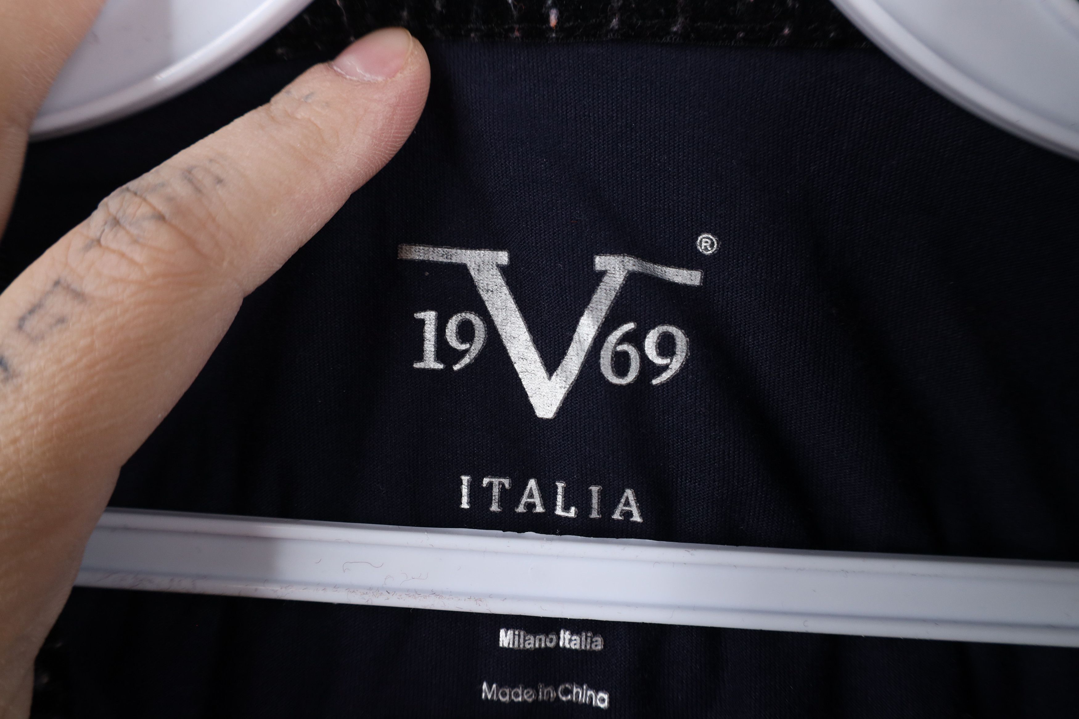 Versace × Vintage V 1969 Italia Versace Half Zip Collared Polo Shirt Blue Size US L / EU 52-54 / 3 - 9 Thumbnail