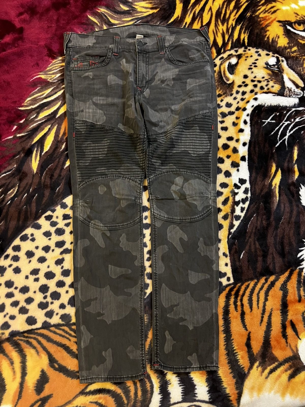 True Religion × Vintage True Religion Camo Horseshoe Biker Jeans Size US 40 / EU 56 - 5 Thumbnail