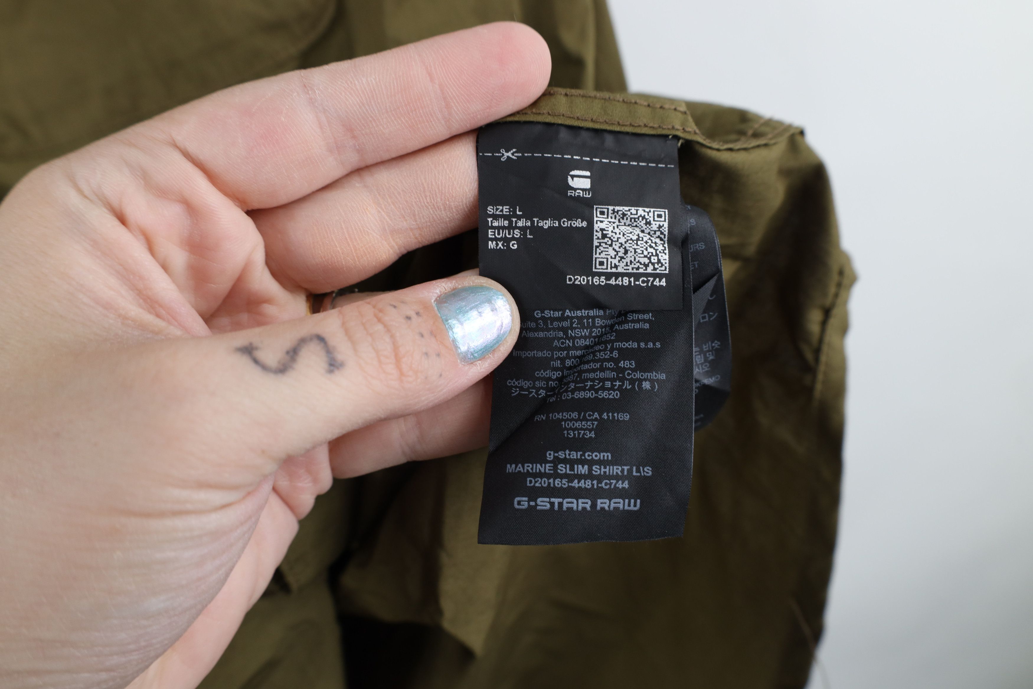 Vintage G Star Raw Spell Out Military Style Collared Button Shirt Size US L / EU 52-54 / 3 - 9 Thumbnail
