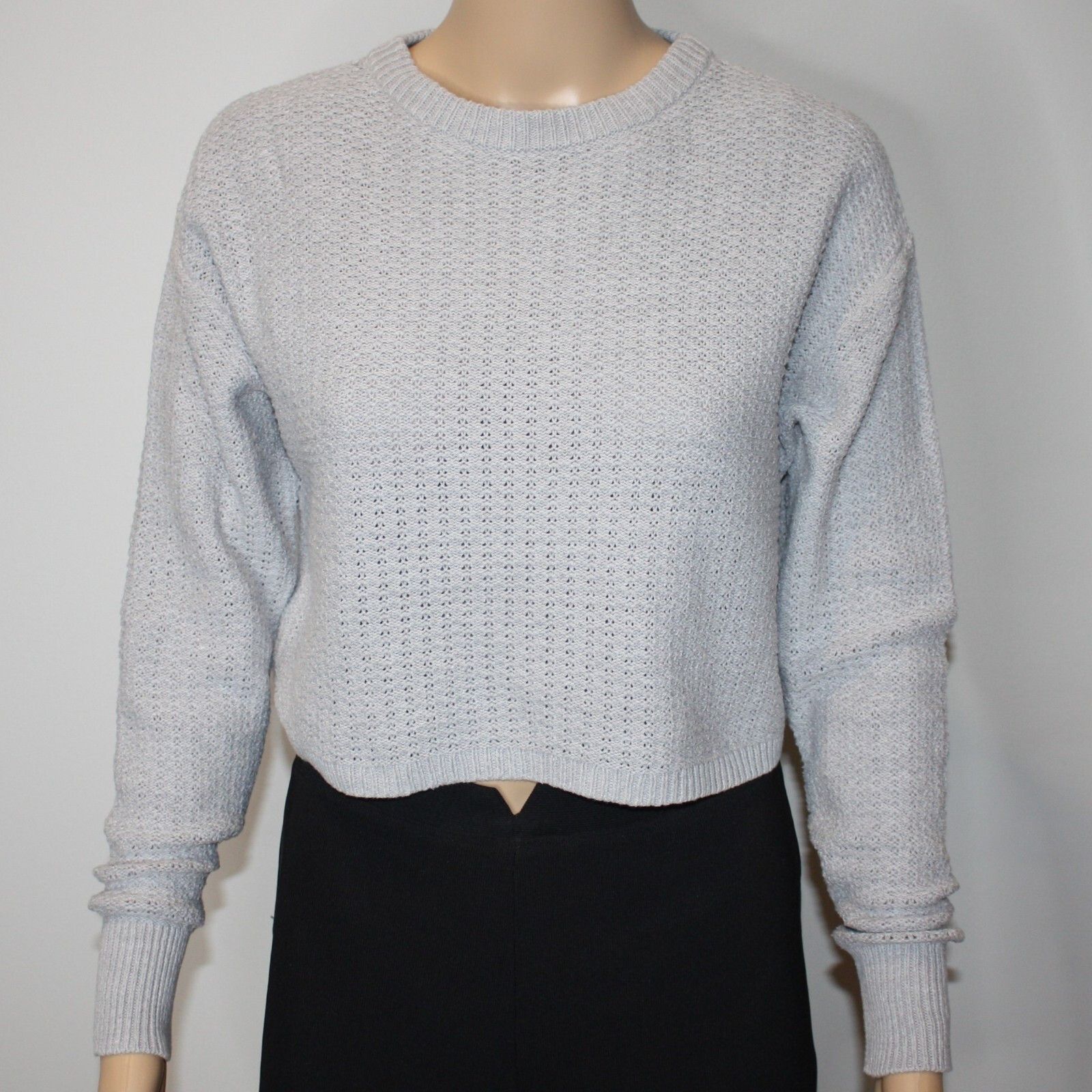 Other Abound Textured Cropped Sweater Top in Gray Heather Color Size XS / US 0-2 / IT 36-38 - 3 Thumbnail