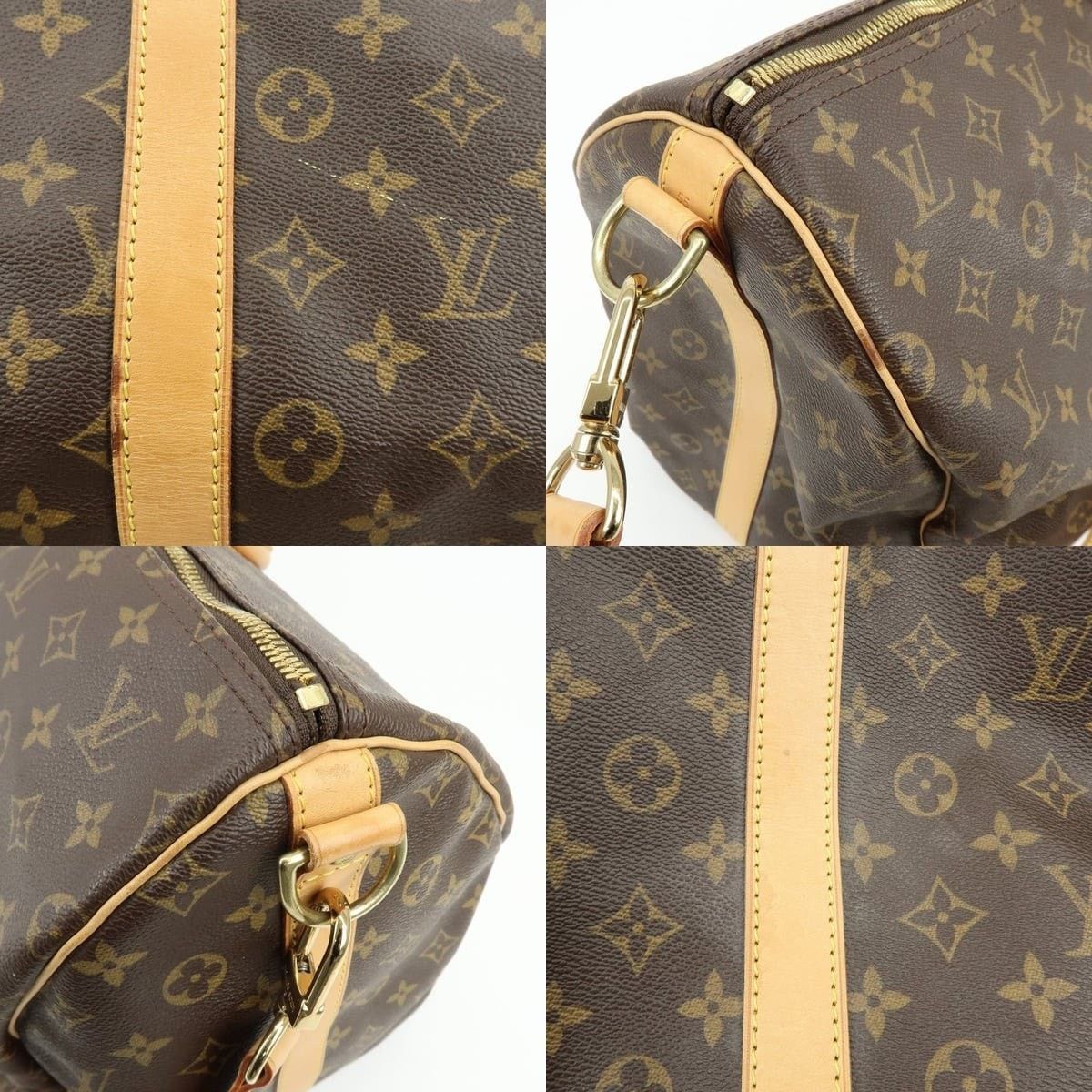 Louis Vuitton Louis Vuitton Monogram Keepall Bandouliere 55 Duffle Bag Size ONE SIZE - 6 Thumbnail