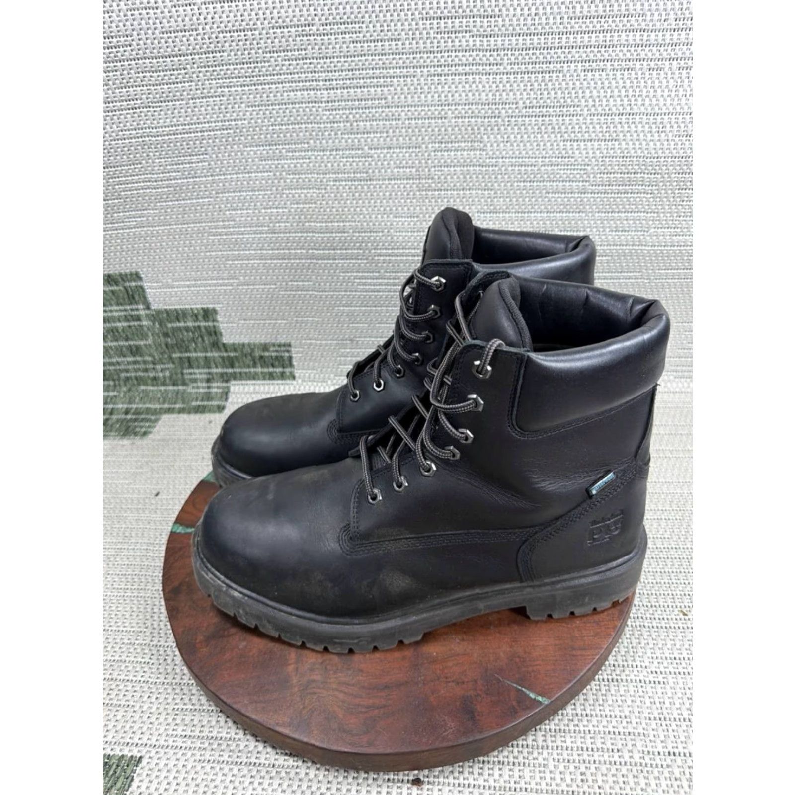Timberland Timberland PRO Boots Mens Size 14 M Direct Attach Steel Toe Work Black Leather Shoes Size US 14 / EU 47 - 3 Thumbnail