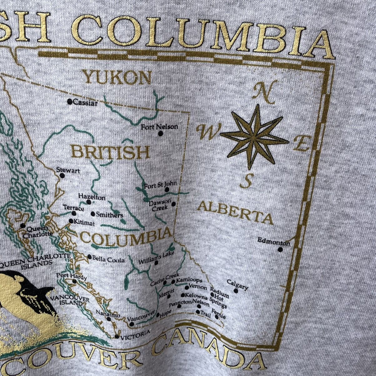 Fruit Of The Loom × Habitat × Vintage 🔥Vintage 90s British Columbia Vancouver Canada Sweatshirts Size US L / EU 52-54 / 3 - 5 Thumbnail