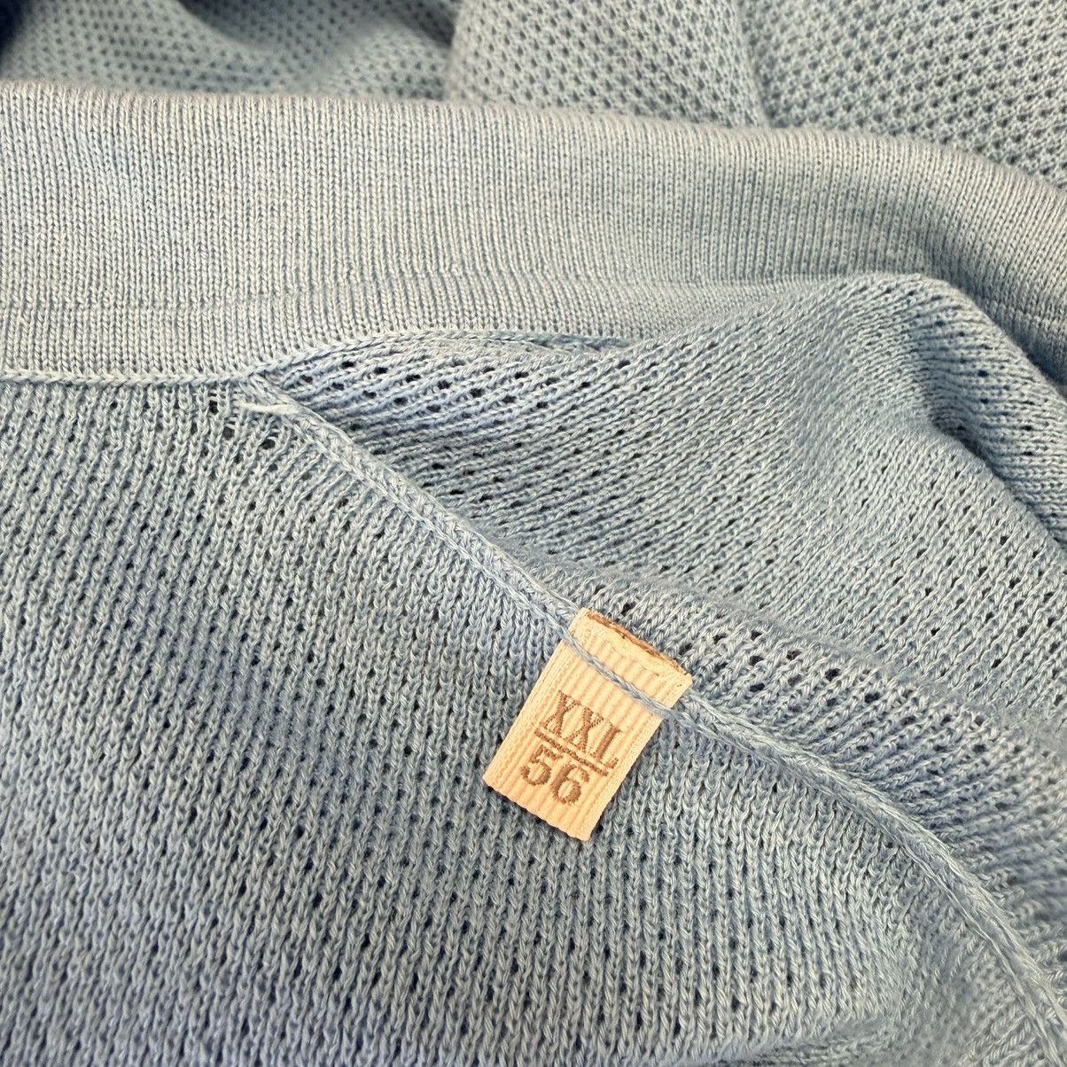 Ermenegildo Zegna Ermenegildo Zegna Knit Polo Sweater Blue Italy Sz 56 XXL Size US XL / EU 56 / 4 - 17 Thumbnail