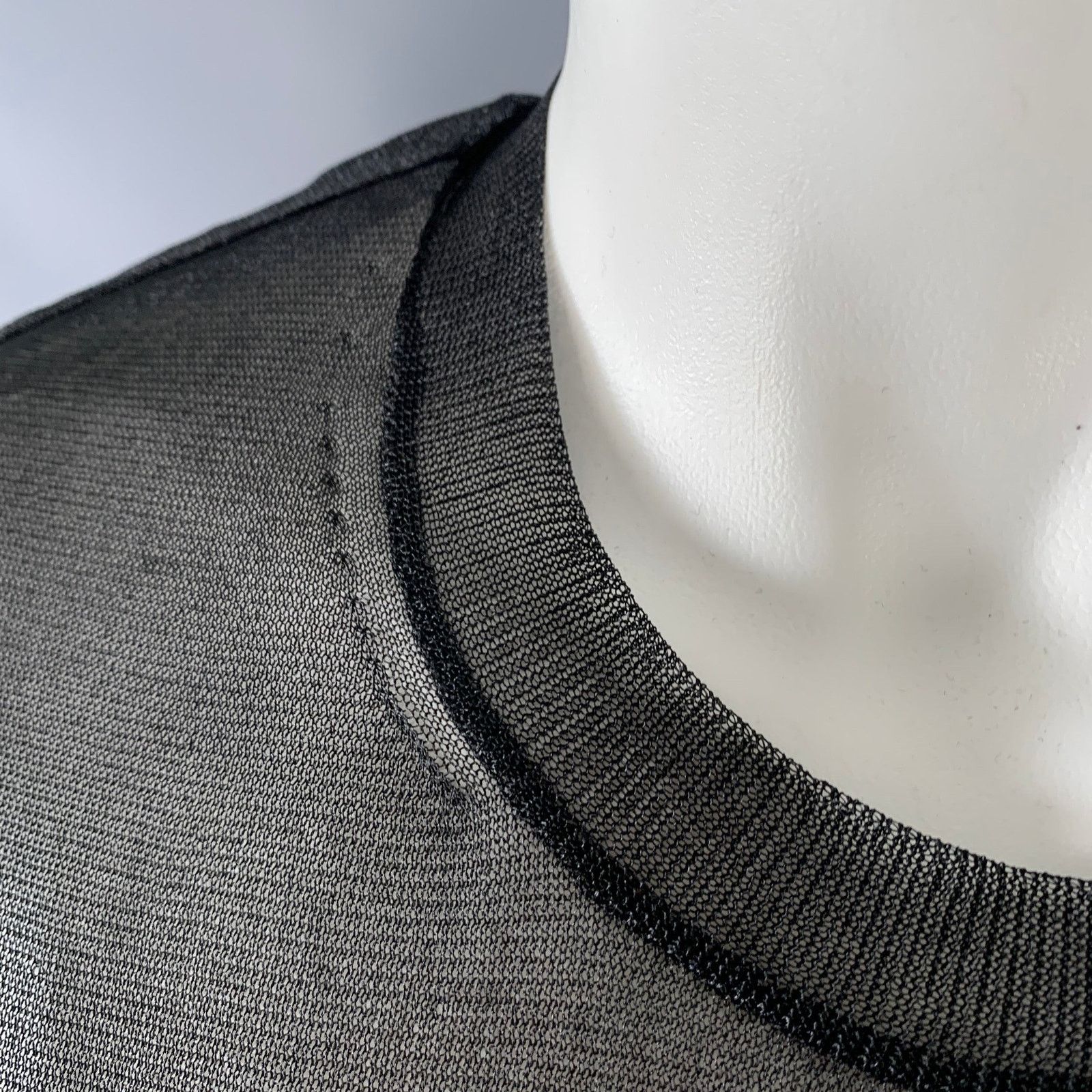 Calvin Klein CALVIN KLEIN Wilson Black Mesh T-Shirt Dress Size XS / US 0-2 / IT 36-38 - 12 Thumbnail