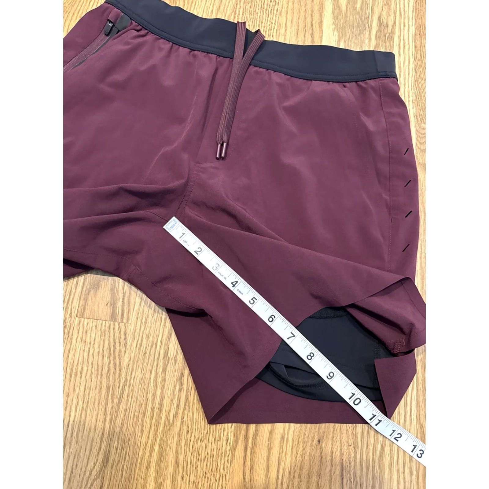 Ten Thousand VINTAGE Ten Thousand 7" Interval Active Running Shorts Mens S Maroon Athletic Outdoor Sports Size US 29 - 6 Thumbnail