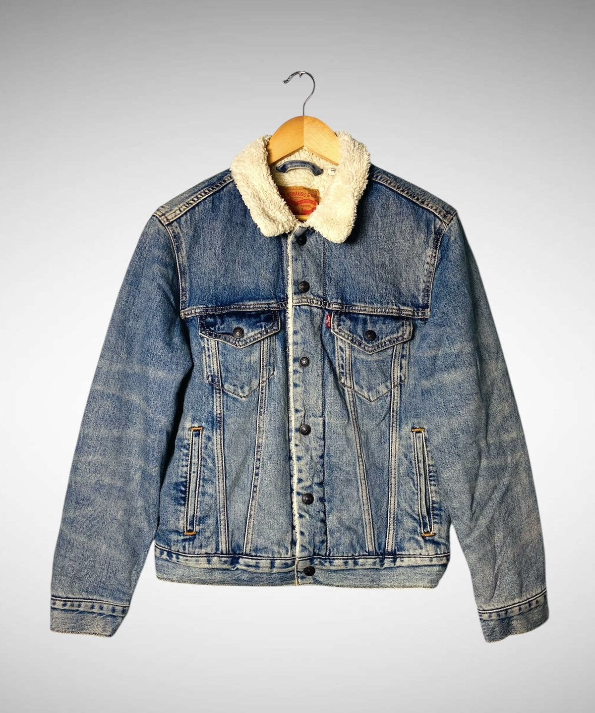 Levi's Levis Sherpa Lined Snap Button Trucker Jacket Size US S / EU 44-46 / 1 - 1 Thumbnail