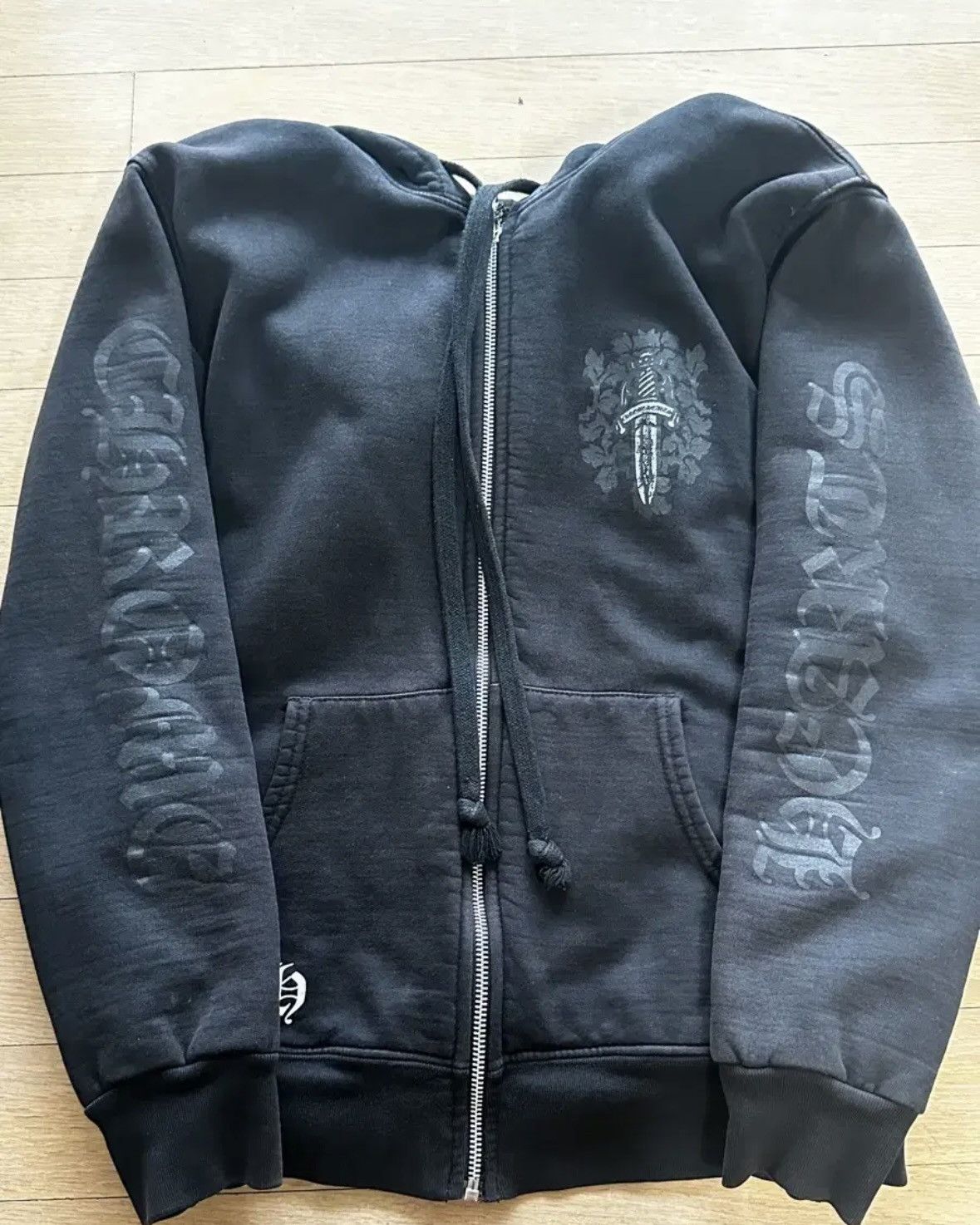 Chrome Hearts Heavy Weight Waffle Dagger Zipup Hoodie Size US S / EU 44-46 / 1 - 2 Thumbnail