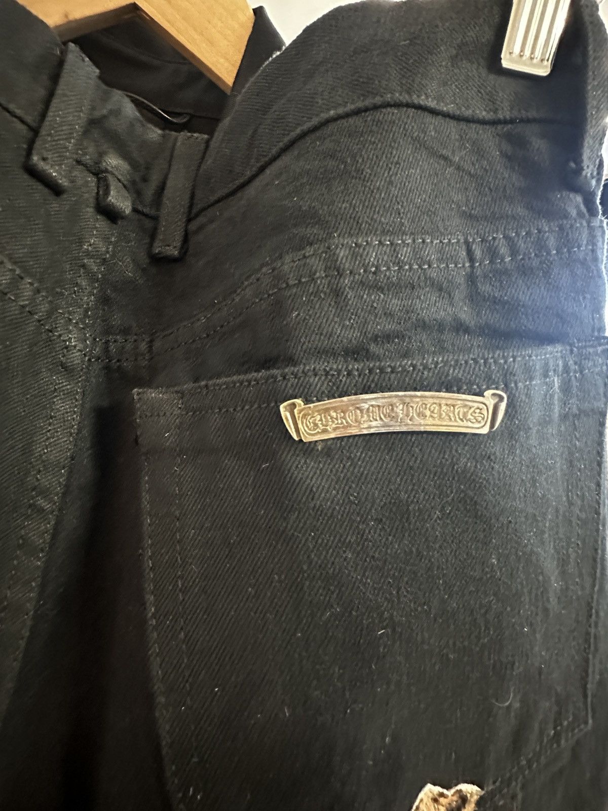 Chrome Hearts Chrome Hearts Leather Cross Patch Carpenter Pants (GRN/LPRD) Size US 32 / EU 48 - 8 Thumbnail