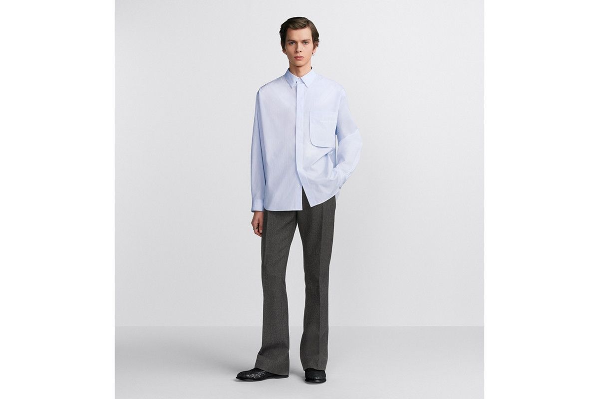 Dior o1bcso1str0226 Couture Embroidery Shirt in Light Blue Size US S / EU 44-46 / 1 - 5 Thumbnail