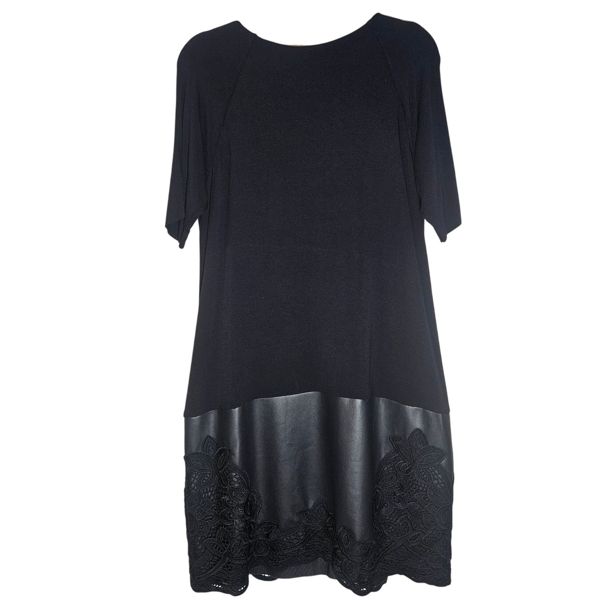 Other Bailey/44 Black Faux Leather Hem Dress XL Minimalist Gothic Size XL / US 12-14 / IT 48-50 - 10 Thumbnail