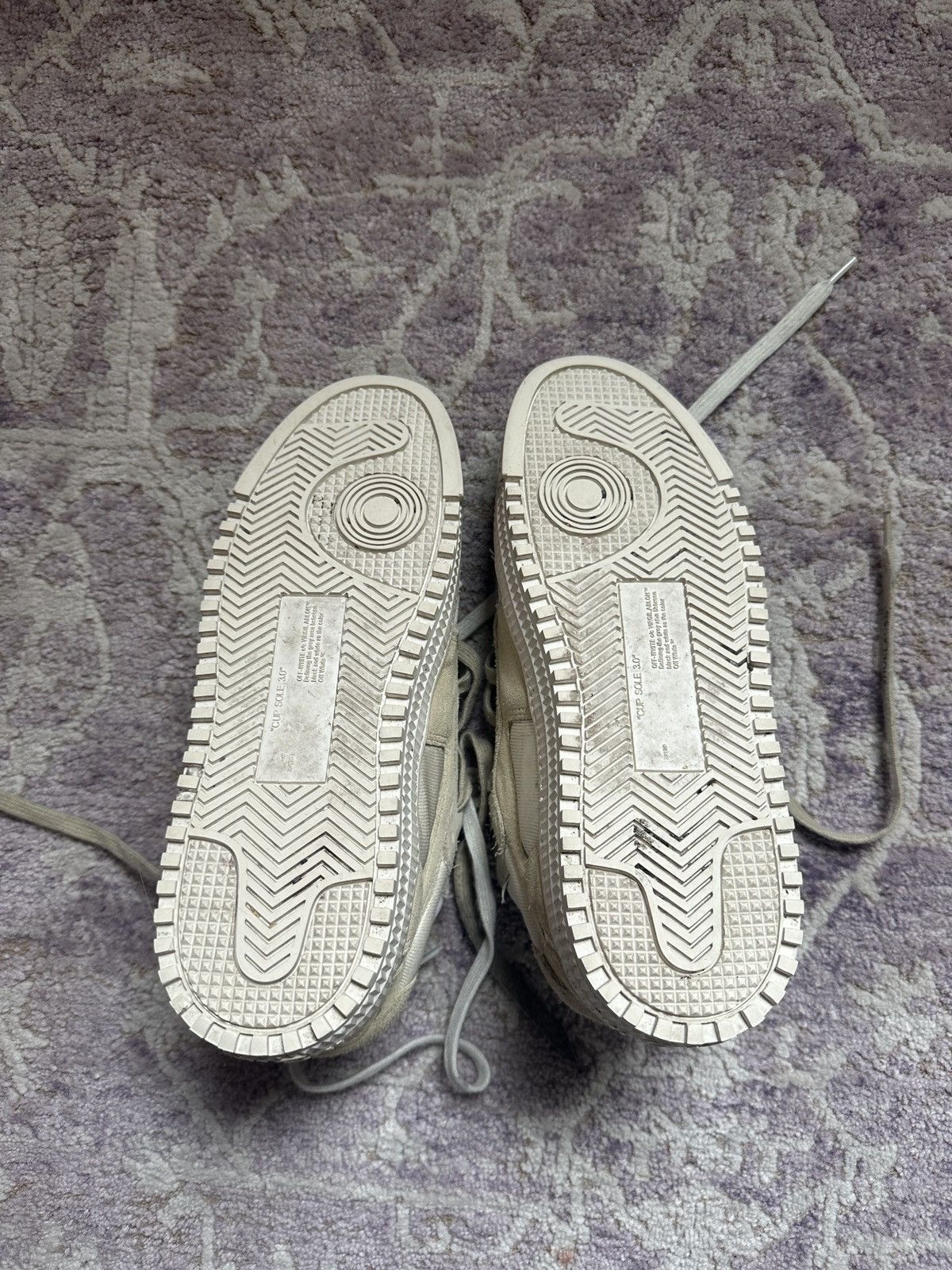Off-White Off-White Off Court Beige Low-Top Sneakers Size US 8 / IT 38 - 4 Thumbnail