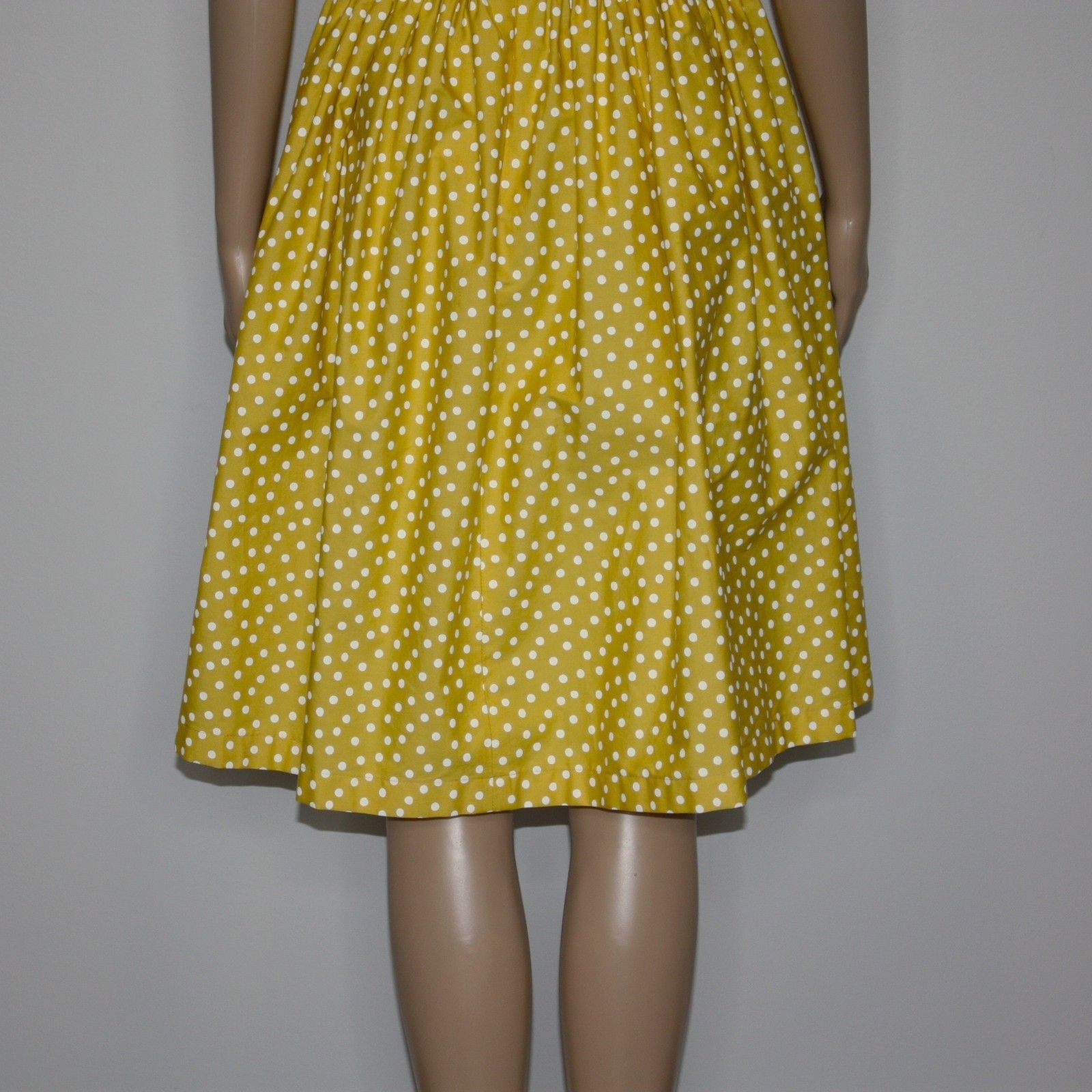 Other Retro Style Mustard Yellow with White Polka Dots Swing Dress Size S / US 4 / IT 40 - 9 Thumbnail