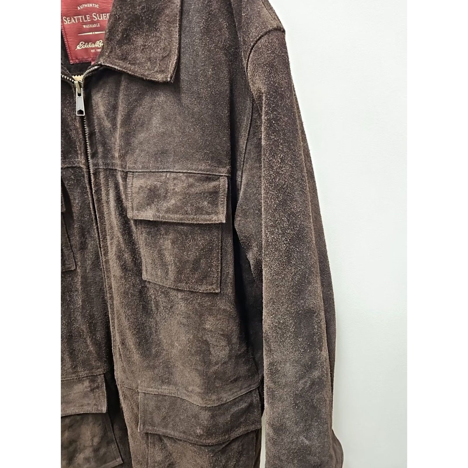 Eddie Bauer VINTAGE Eddie Bauer Jacket Mens XL Brown Seattle Suede Leather JACKET Size US XL / EU 56 / 4 - 6 Thumbnail