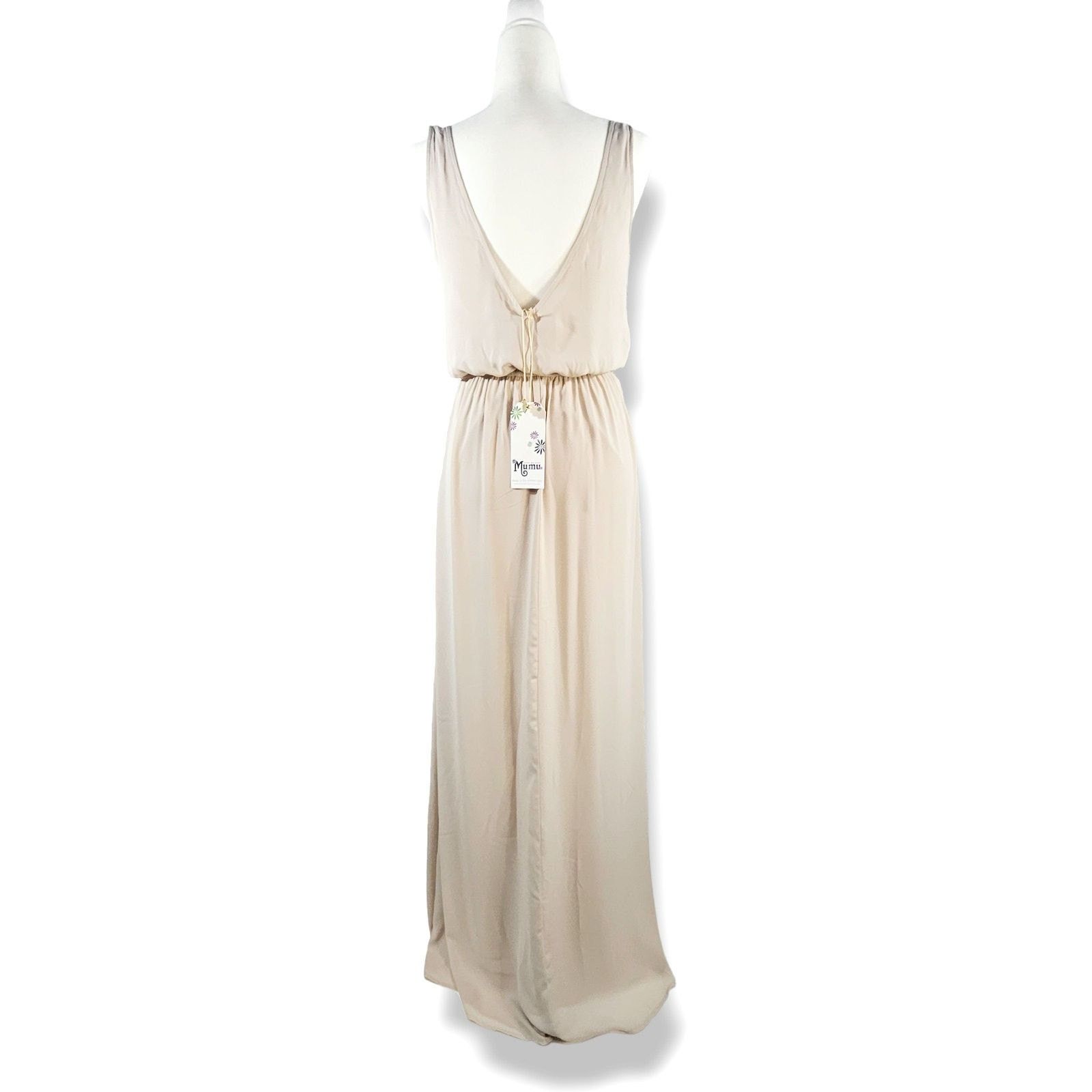 Show Me Your MuMu NWT Show Me Your Mumu Kendall Dress Sz. M Beige Chiffon Size M / US 6-8 / IT 42-44 - 3 Thumbnail