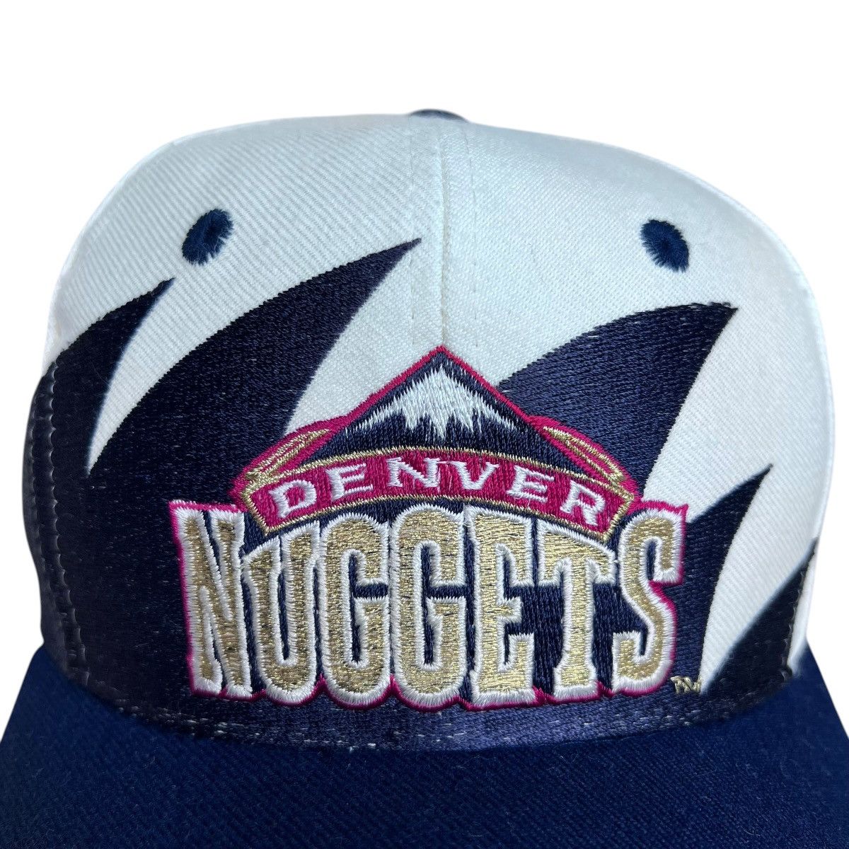 Logo Athletic 1990s NBA Denver Nuggets Logo Athletic Sharktooth Snapback Size ONE SIZE - 2 Thumbnail