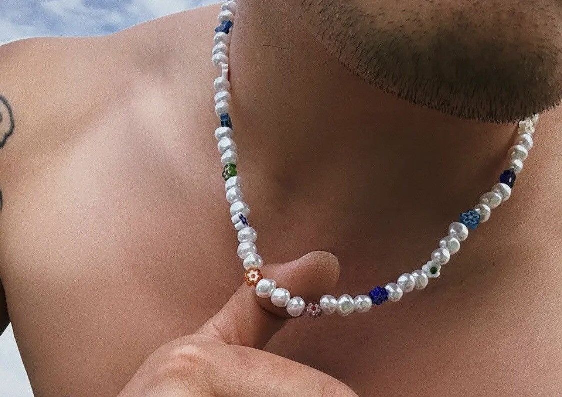 Jewelry Kpop Fashion Irregular Simulated Pearls Flower Necklace Size ONE SIZE - 5 Thumbnail