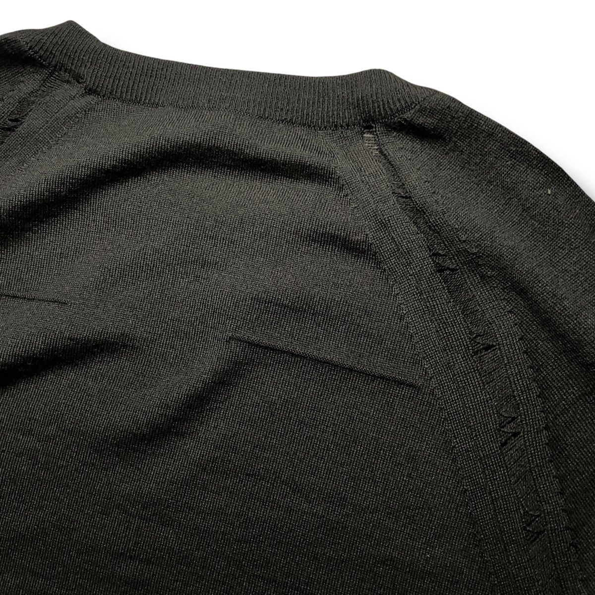 Dior Dior Homme S/S08 Kris Van Assche Distress Knitted Sweatshirt Size US S / EU 44-46 / 1 - 11 Thumbnail