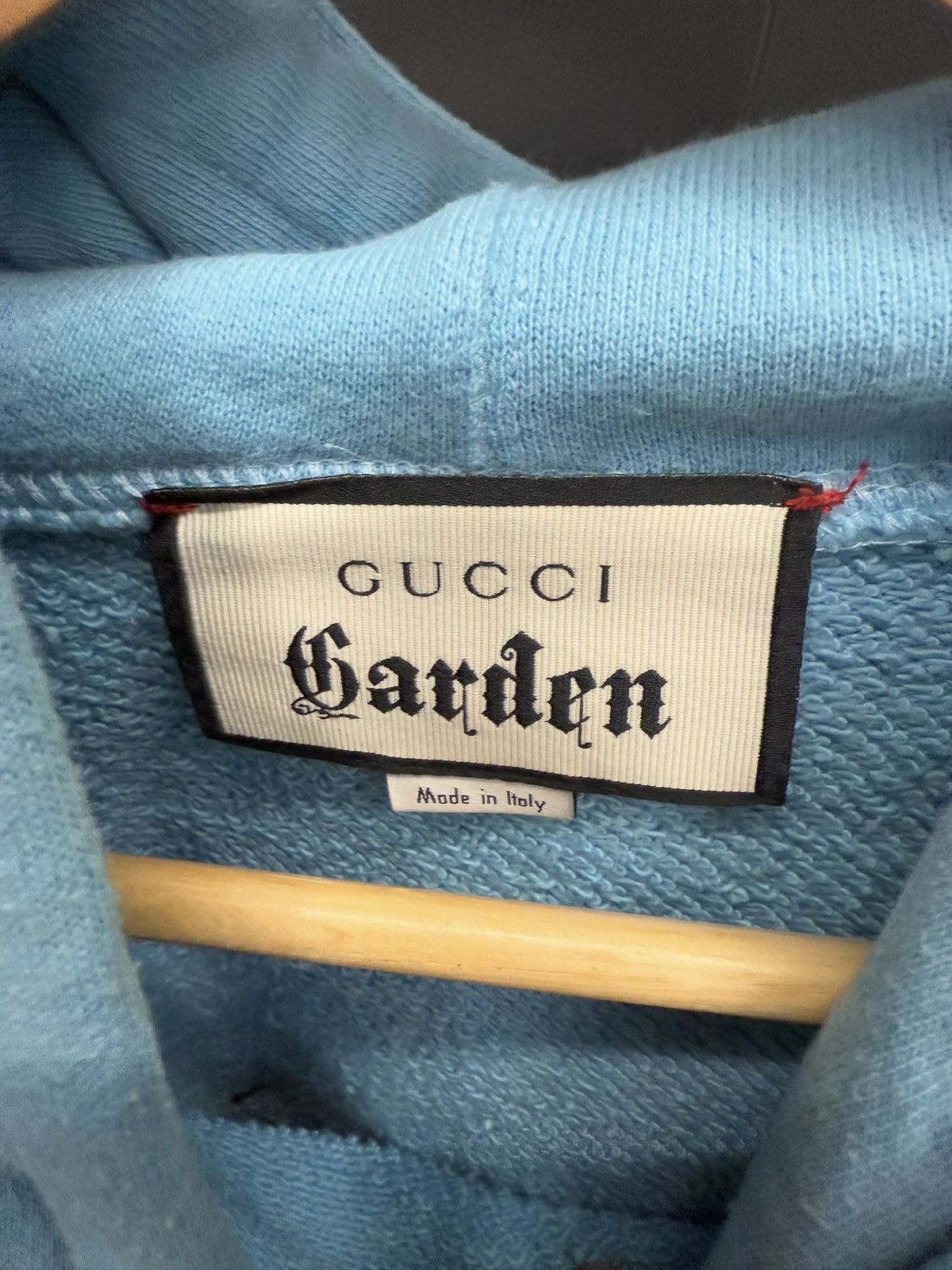 Gucci Gucci Garden Hoodie Light Blue Size US M / EU 48-50 / 2 - 3 Thumbnail