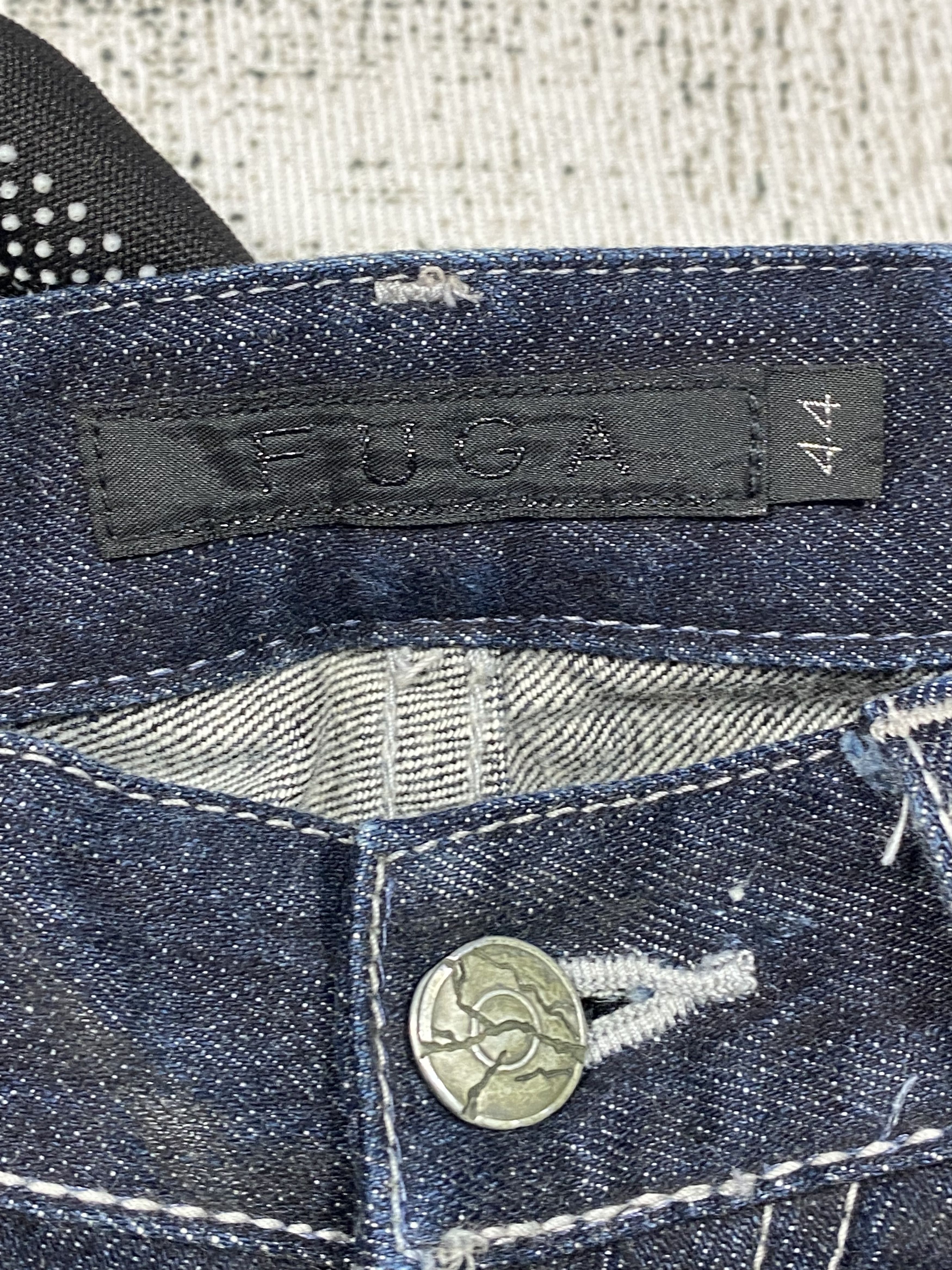 GOSTAR DE FUGA RARE🔥Japanese FUGA Faded Honeycomb Distressed Denim Size US 31 - 6 Thumbnail