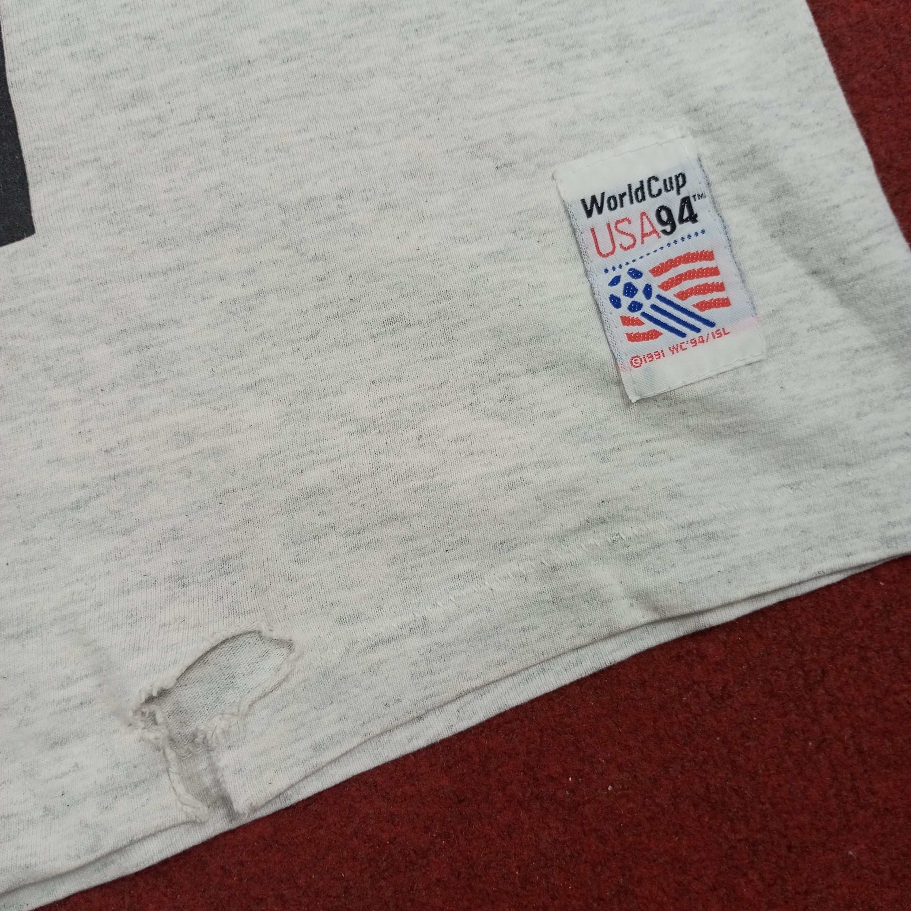 Adidas × Vintage Adidas World Cup USA 1994 Vintage Distressed Tshirt Size US XL / EU 56 / 4 - 3 Thumbnail