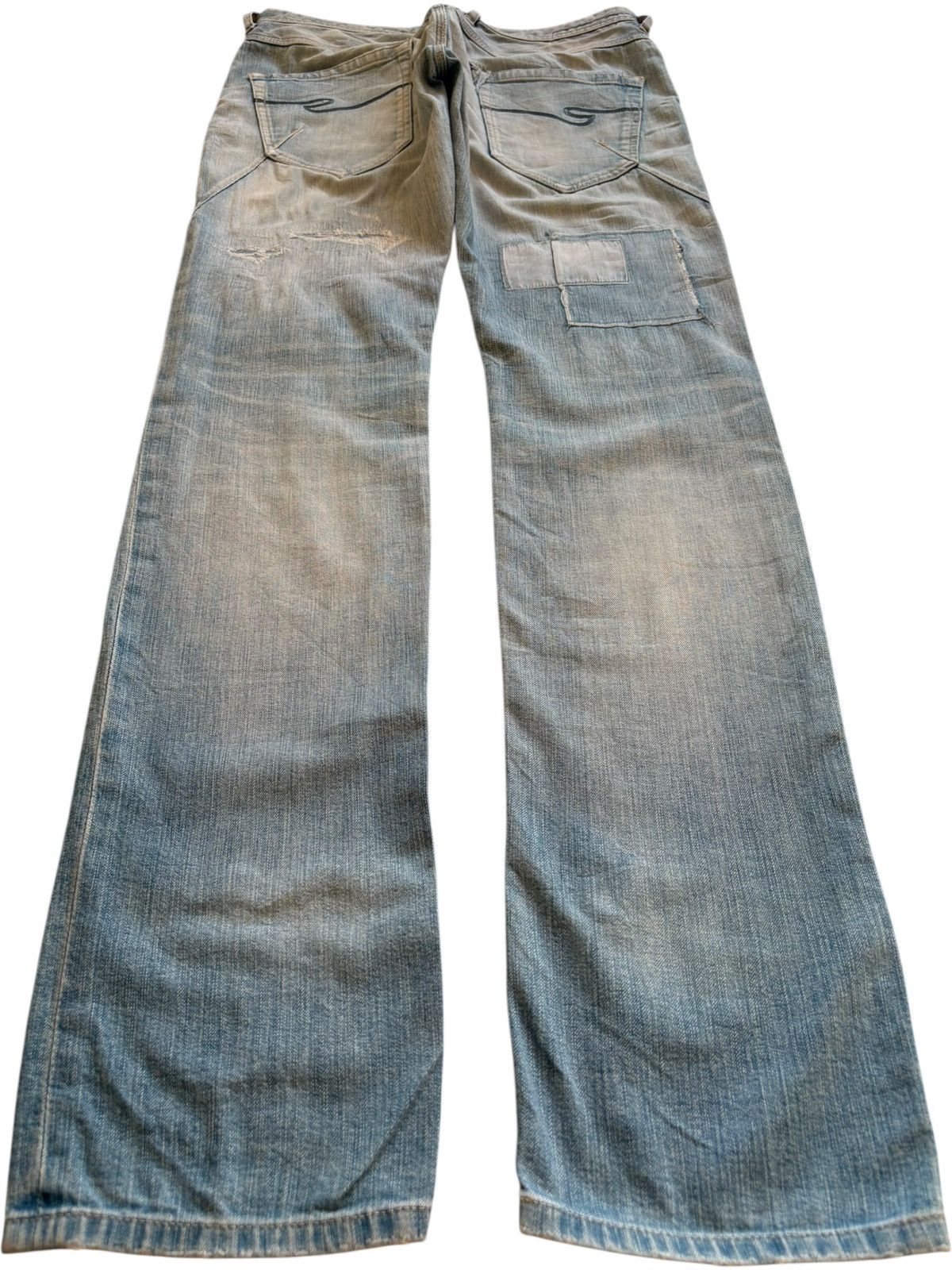 Japanese Brand Vintage Japanese Brand Patches Distressed Ripped Jeans Size US 30 / EU 46 - 2 Thumbnail