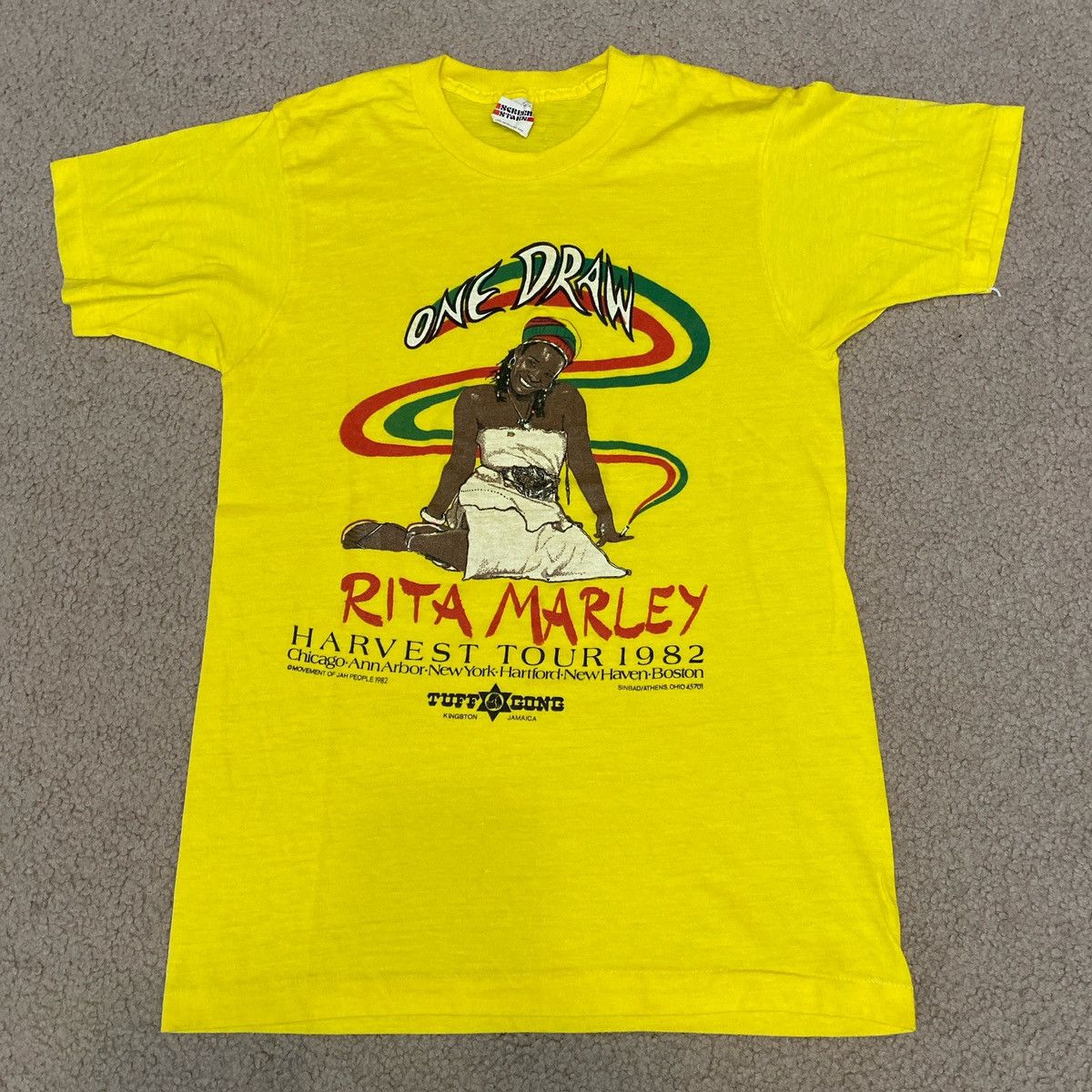 Vintage 80’s Rita Marley One Draw Tour Shirt