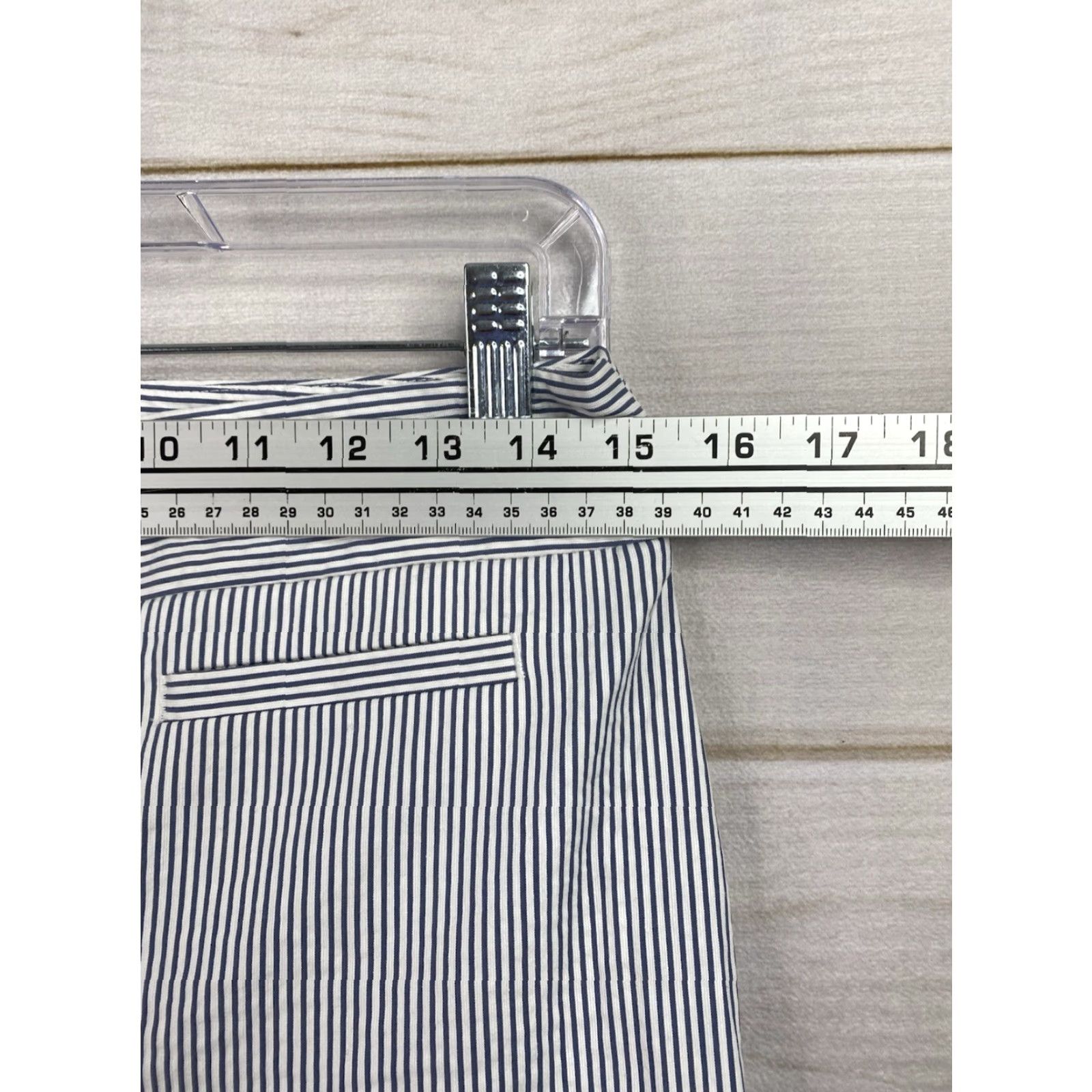 Ann Taylor Ann Taylor Womens Pants Cropped Wide-Leg Blue White Stripe Preppy Stretch 2 Size 26" / US 2 / IT 38 - 7 Thumbnail