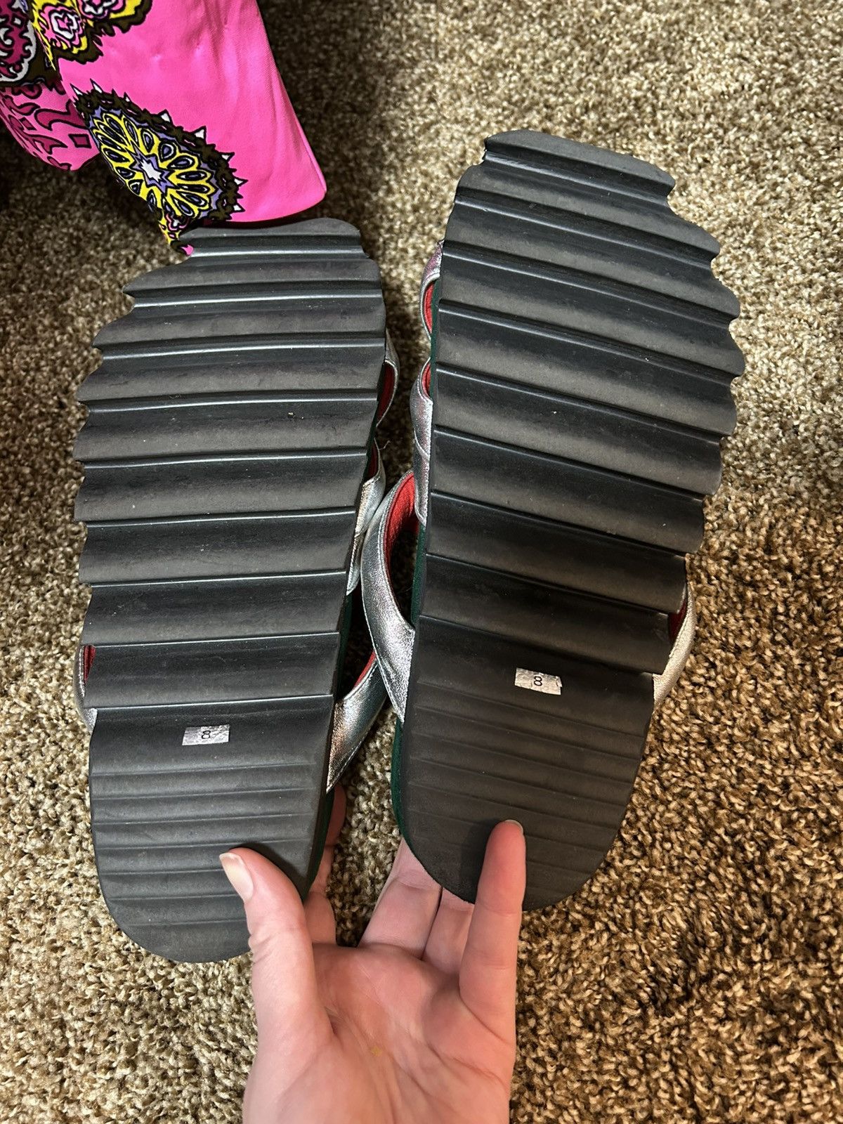Japanese Brand Paradox MF DOOM metallic mask sandals - super rare, BLOHM Size US 8 / EU 41 - 3 Thumbnail