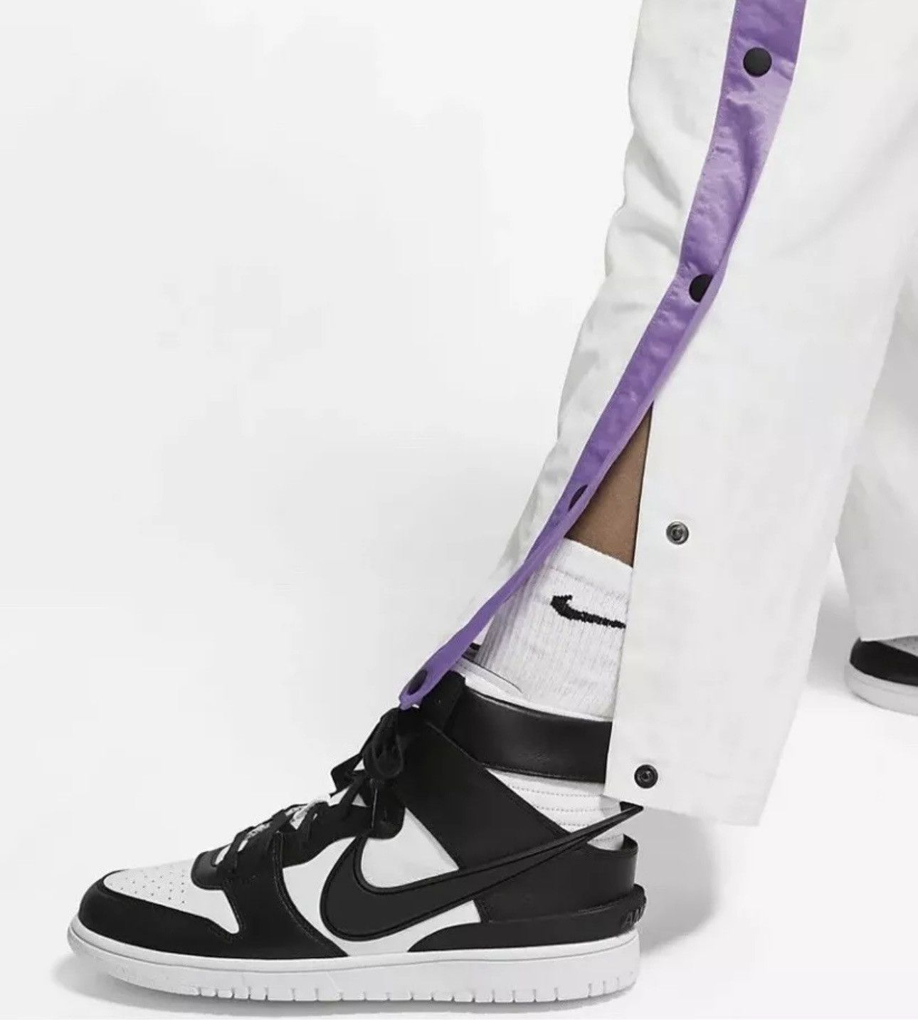 Nike NIKE x AMBUSH LA Lakers TEARAWAY PANT Women’s XS X-Small NWT Size 26" / US 2 / IT 38 - 3 Thumbnail