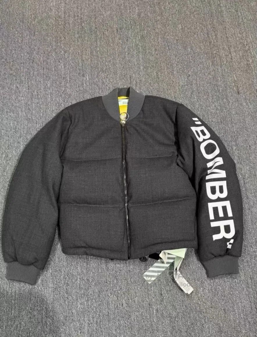 Off-White OFF-WHITE Long-Sleeve Stand Collar Down Jacket. Size US M / EU 48-50 / 2 - 1 Thumbnail