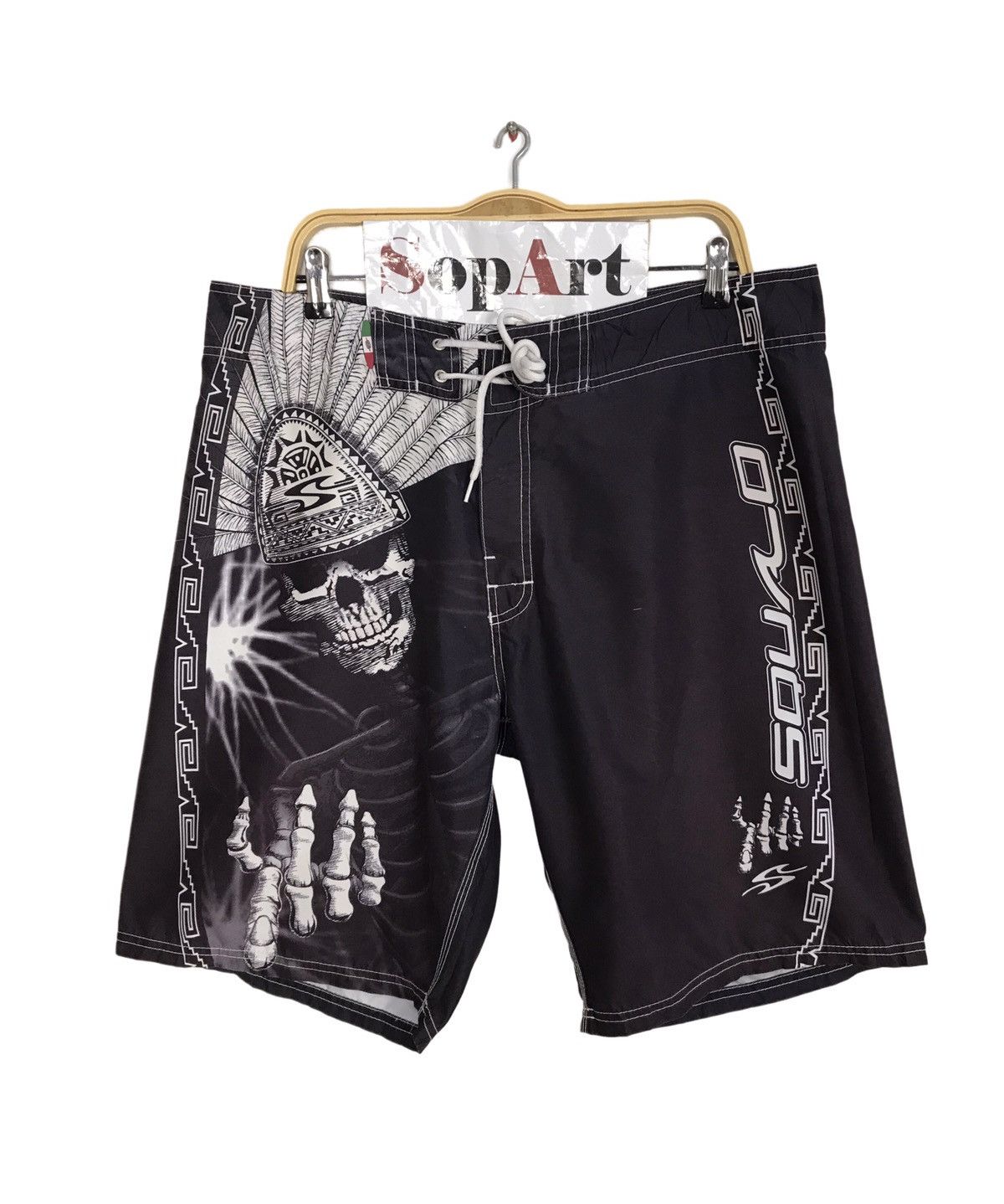 Vintage Vintage Short Pants Surf Squad Skull FullPrint Design Size US 36 / EU 52 - 1 Thumbnail