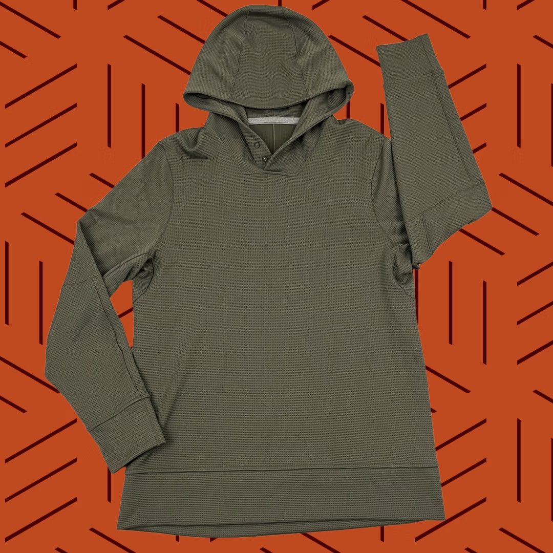 Lululemon Lululemon Stitch Shift Hoodie Mens S Green Waffle Knit Snap Active Pullover Prep Shirt Size US S / EU 44-46 / 1 - 1 Thumbnail