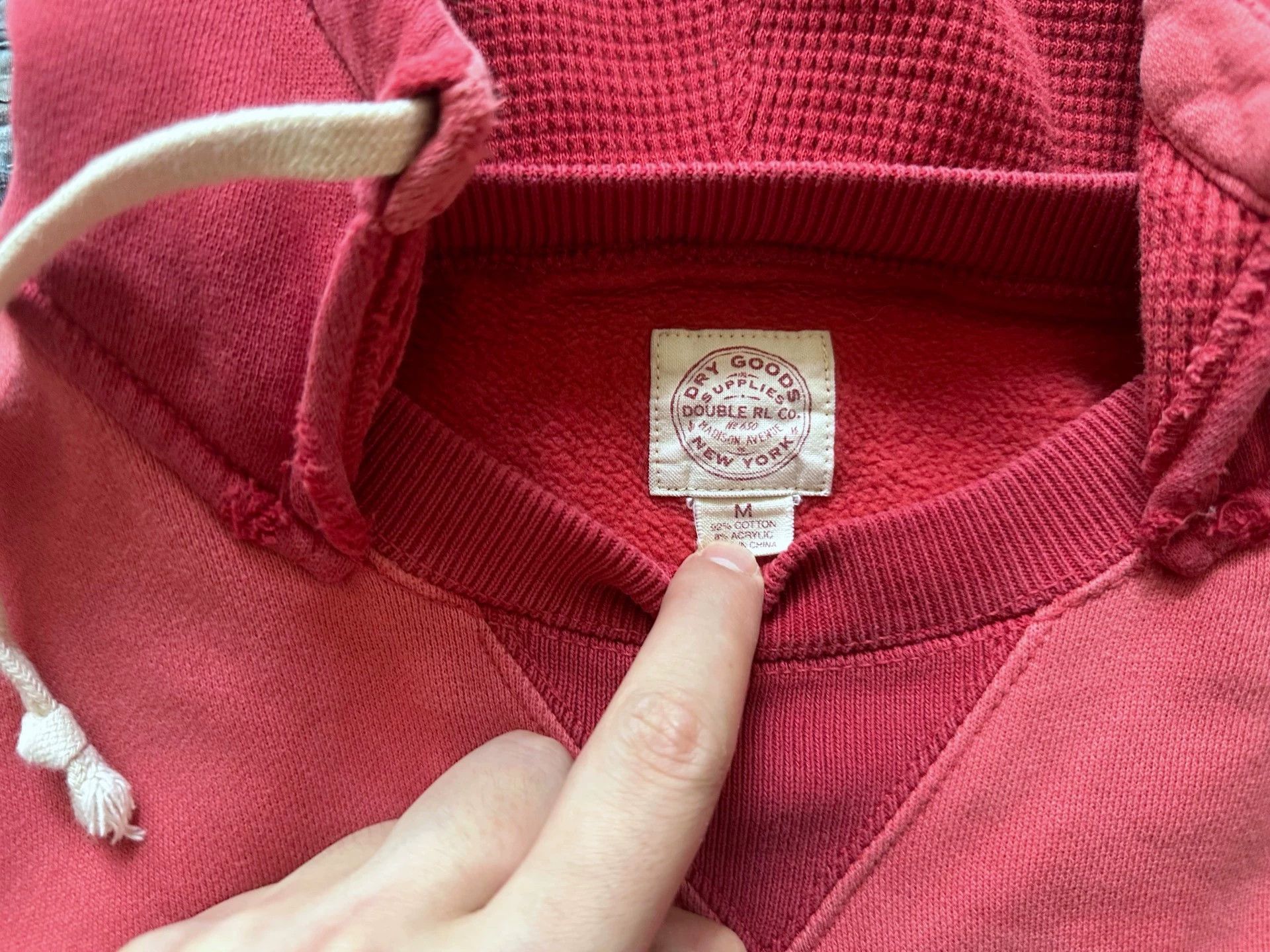 RRL Ralph Lauren RRL Vintage Distressed Hoodie M (Watermelon Red) Size US M / EU 48-50 / 2 - 5 Thumbnail