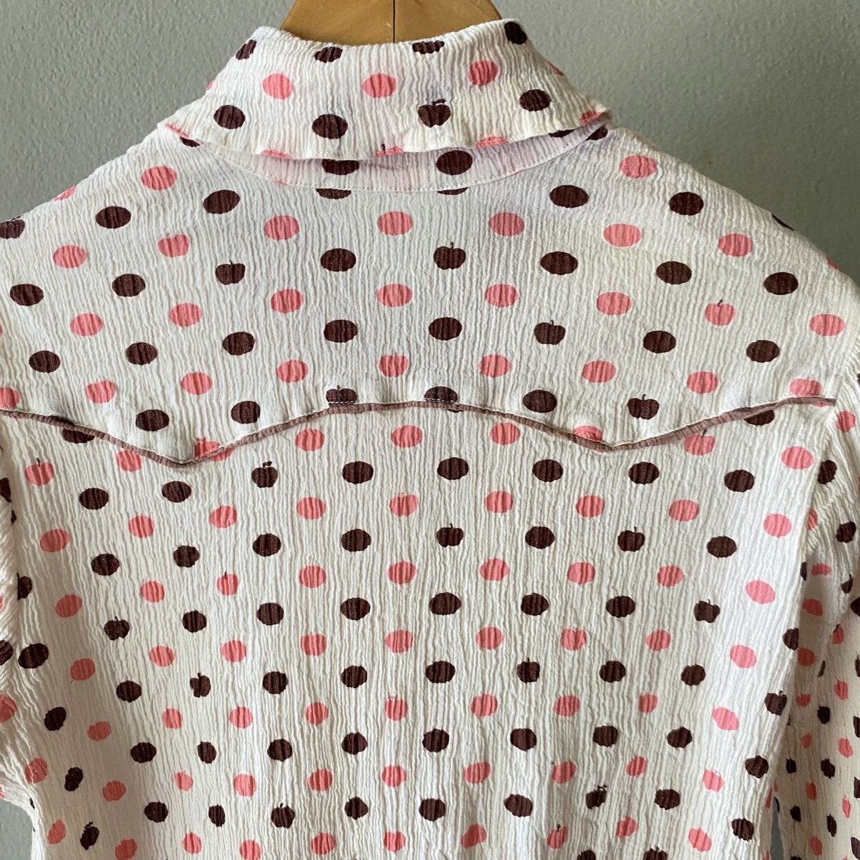Tsumori Chisato Tsumori Chisato Pink Red Polka Dot Long Sleeve Shirt Size XS / US 0-2 / IT 36-38 - 11 Thumbnail