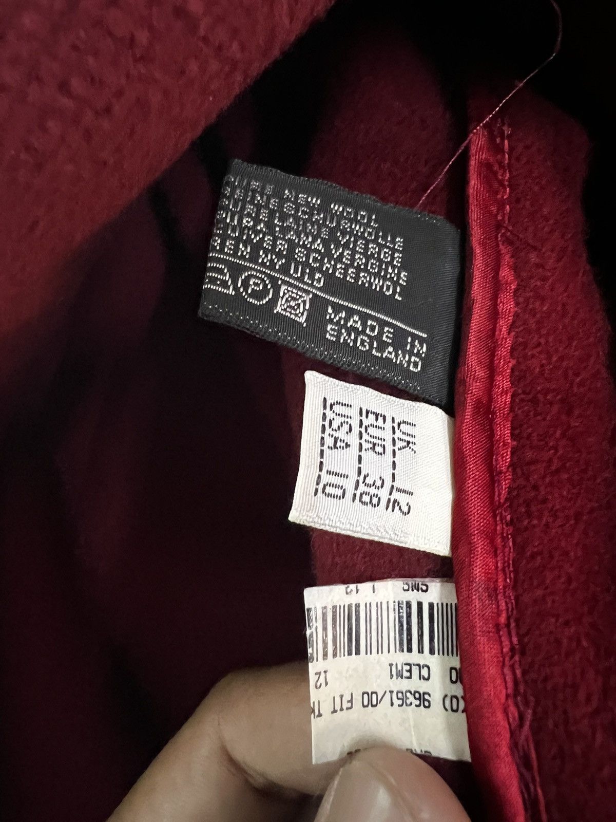 New England Outerwear 🔥 Red Herringbone Montgomery Duffle coat Size US L / EU 52-54 / 3 - 8 Thumbnail
