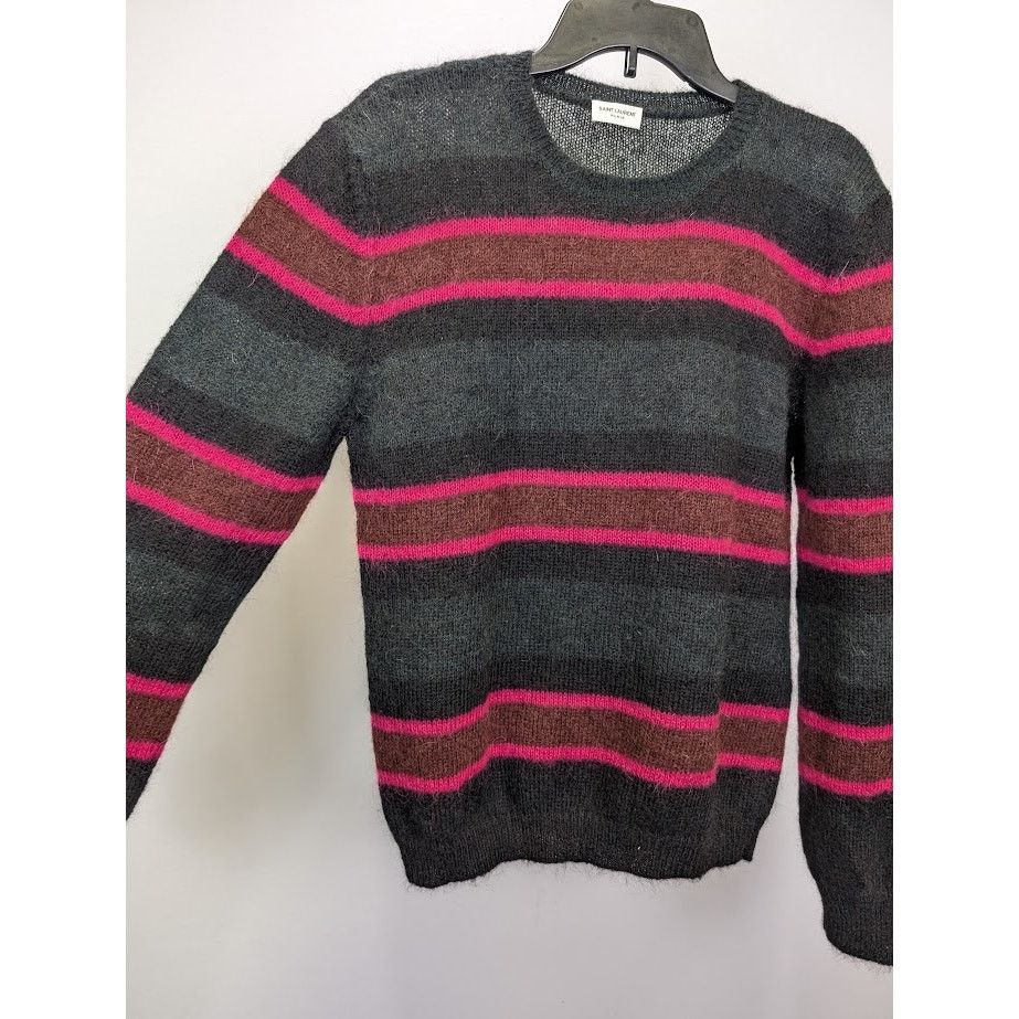 Saint Laurent Paris o1rshd1 Stripe Crewneck Sweaters in Multicolor Size US XL / EU 56 / 4 - 8 Thumbnail